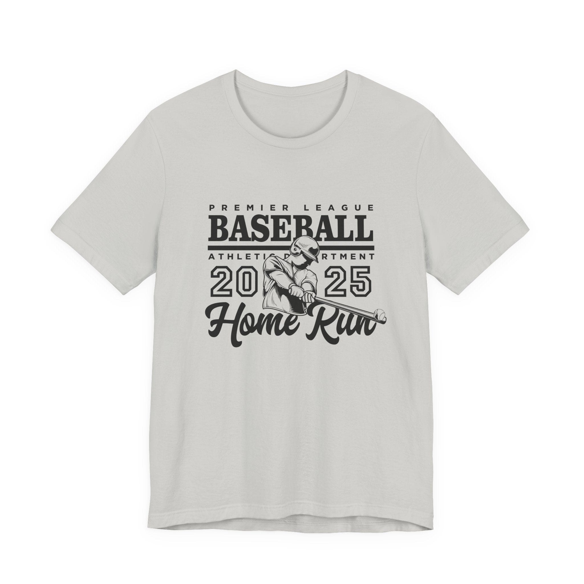 Baseball tshirt - Premier League Basebal l2025 HomeRun Tshirt Baseball Player Graphic with Bold Text Background