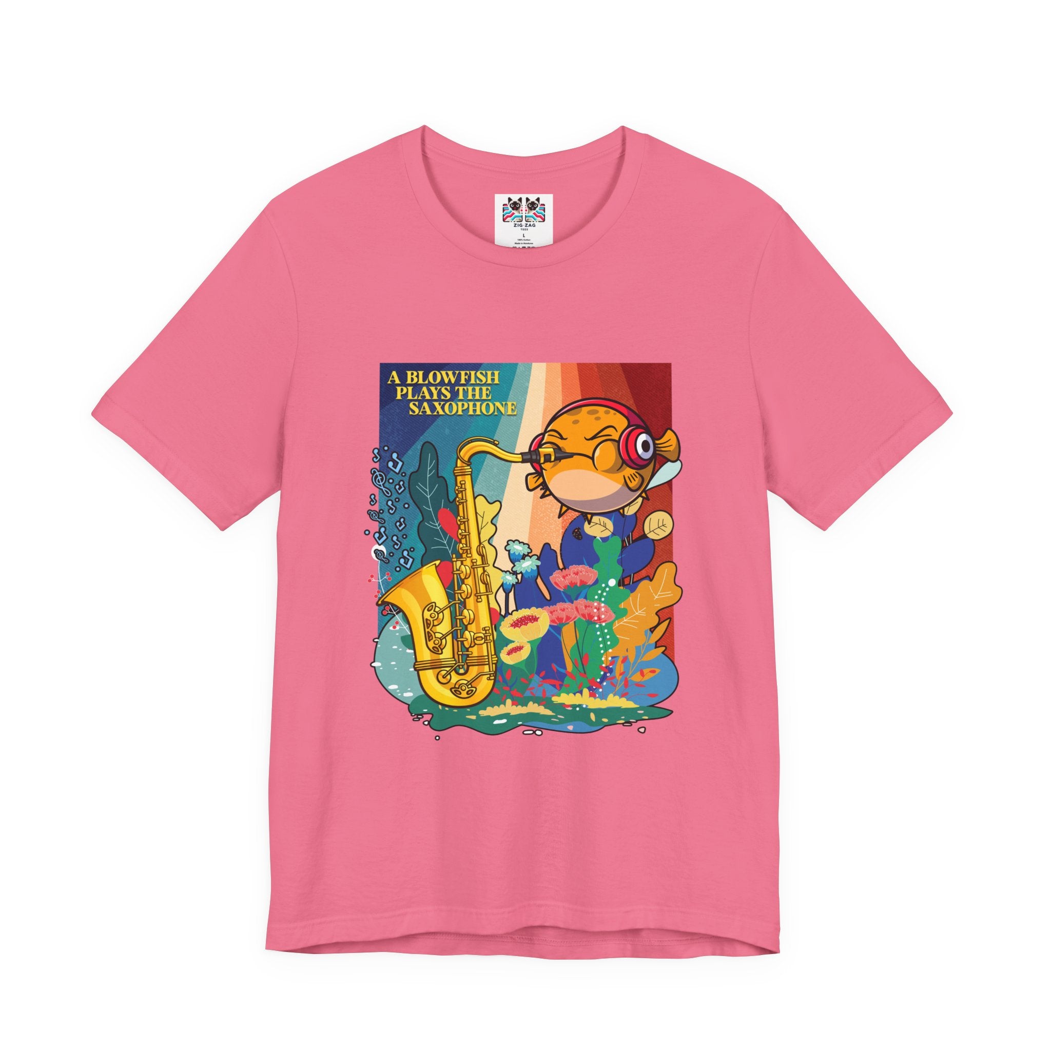 Underwater Jazz Blowfish Saxophone T-Shirt