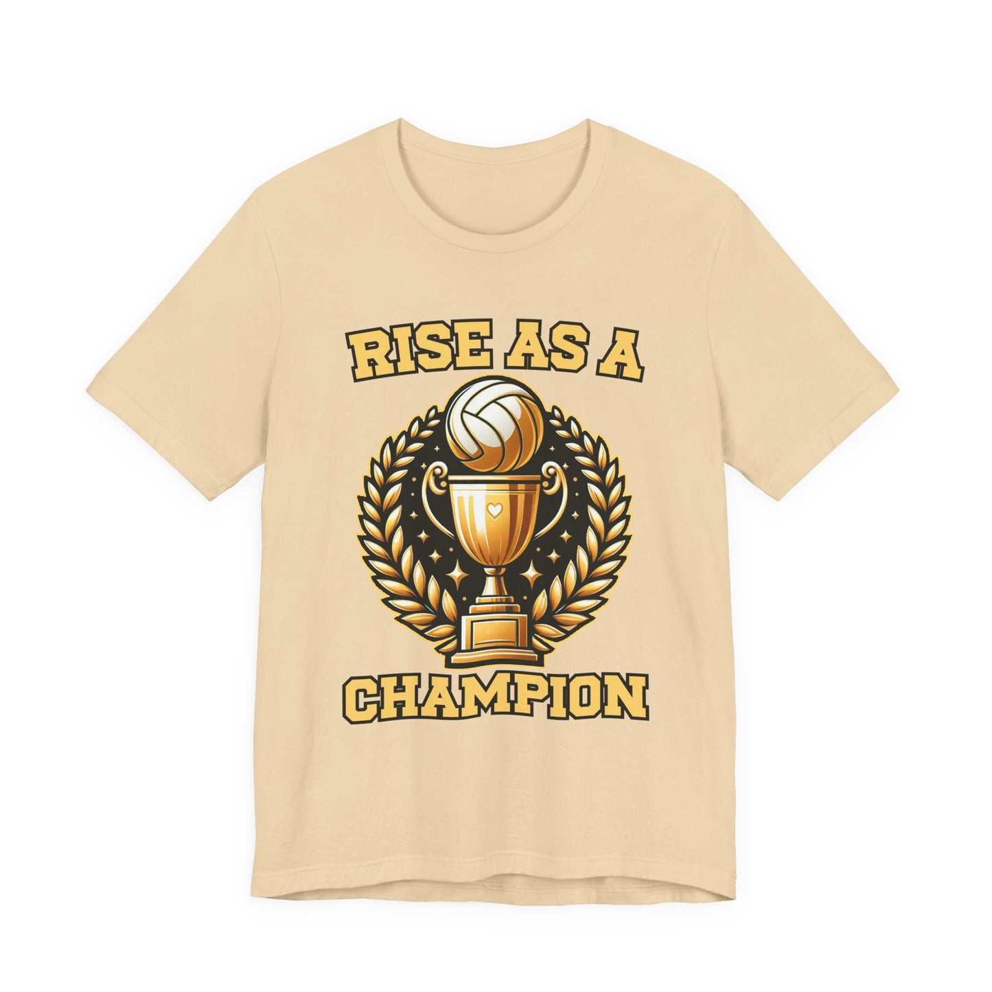 Raise as a Champion – Golden Trophy Victory Graphic T-Shirt