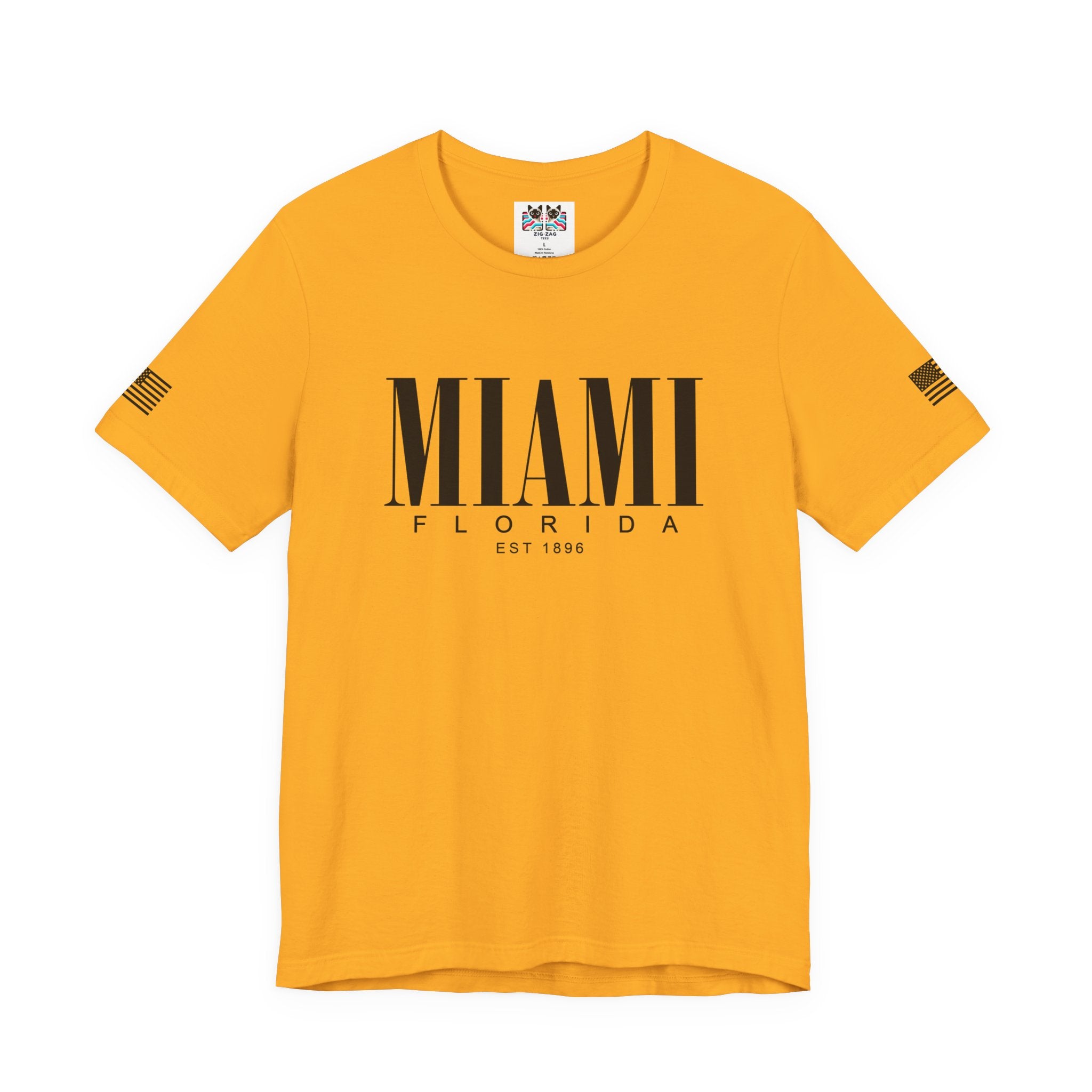 Miami Florida EST 1896 T-Shirt – Luxury Minimal Clean Typography Tee