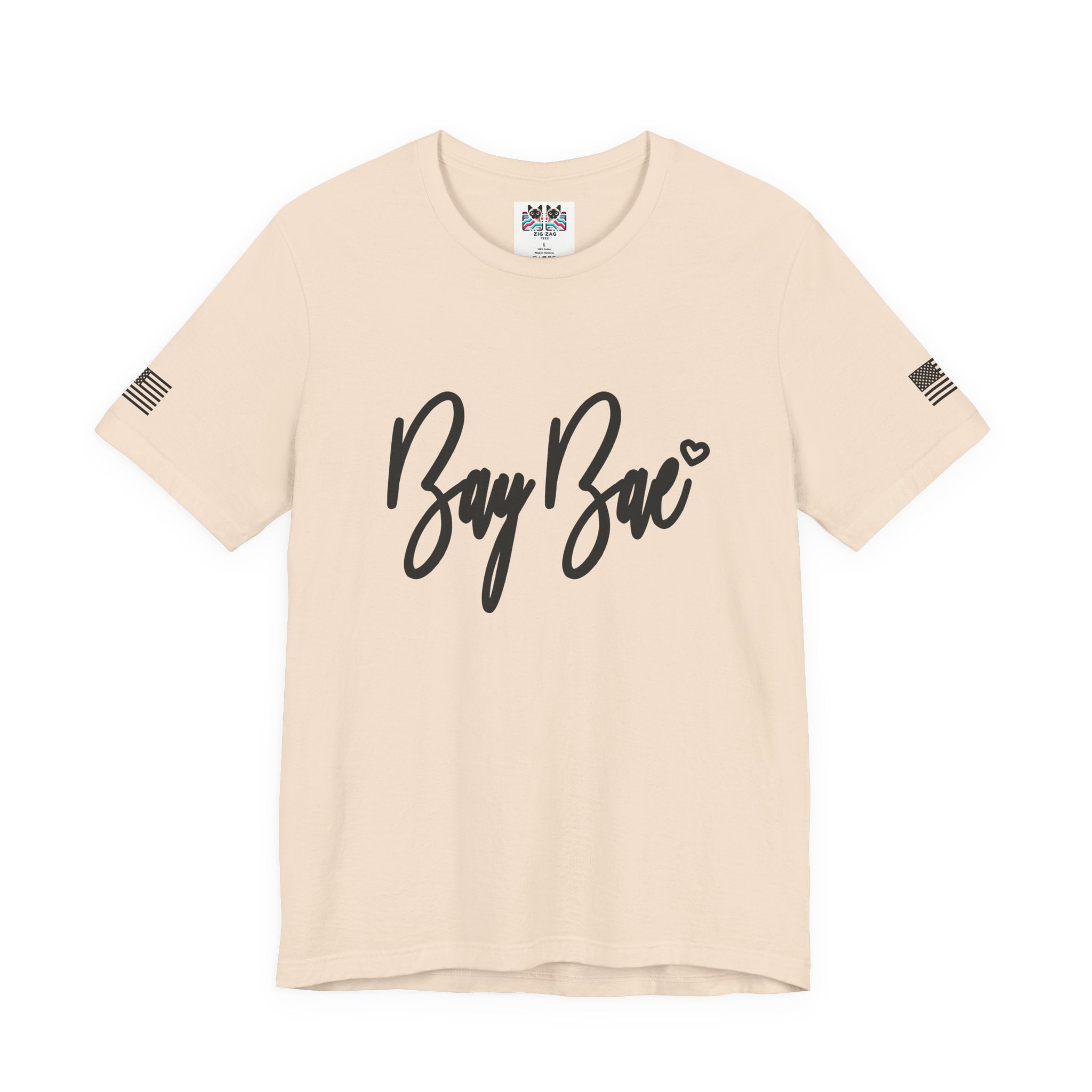 Bay Bae T-Shirt – Cute Script San Francisco Bay Area Graphic Tee with Heart