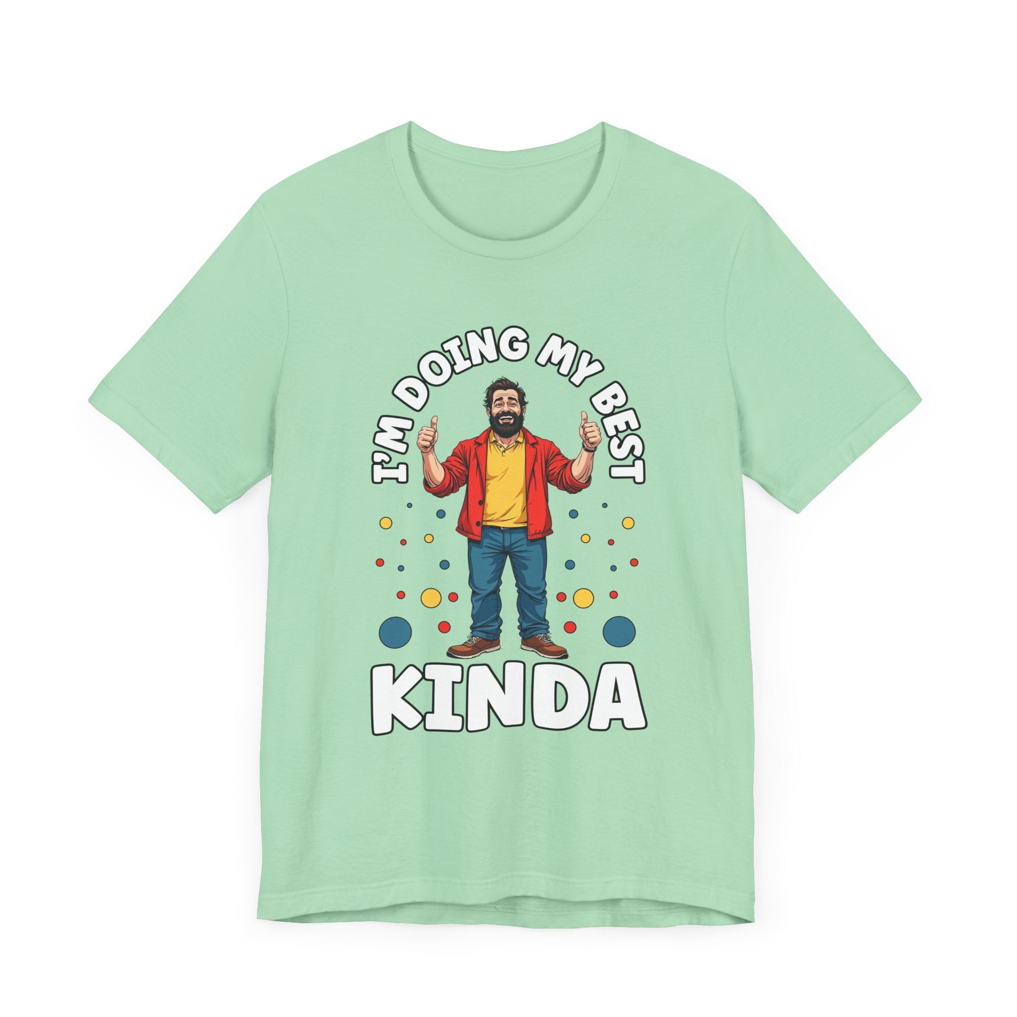 I'm Doing My Best – Casual Man Double Thumbs UP Graphic T-Shirt