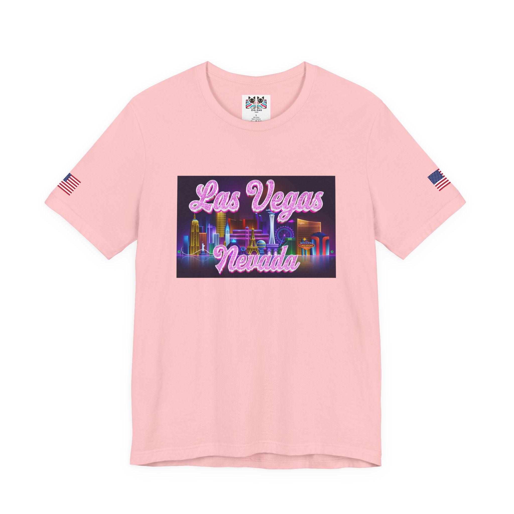 Las Vegas Nevada Neon Skyline T-Shirt – Glowing Strip Night Scene Souvenir Tee