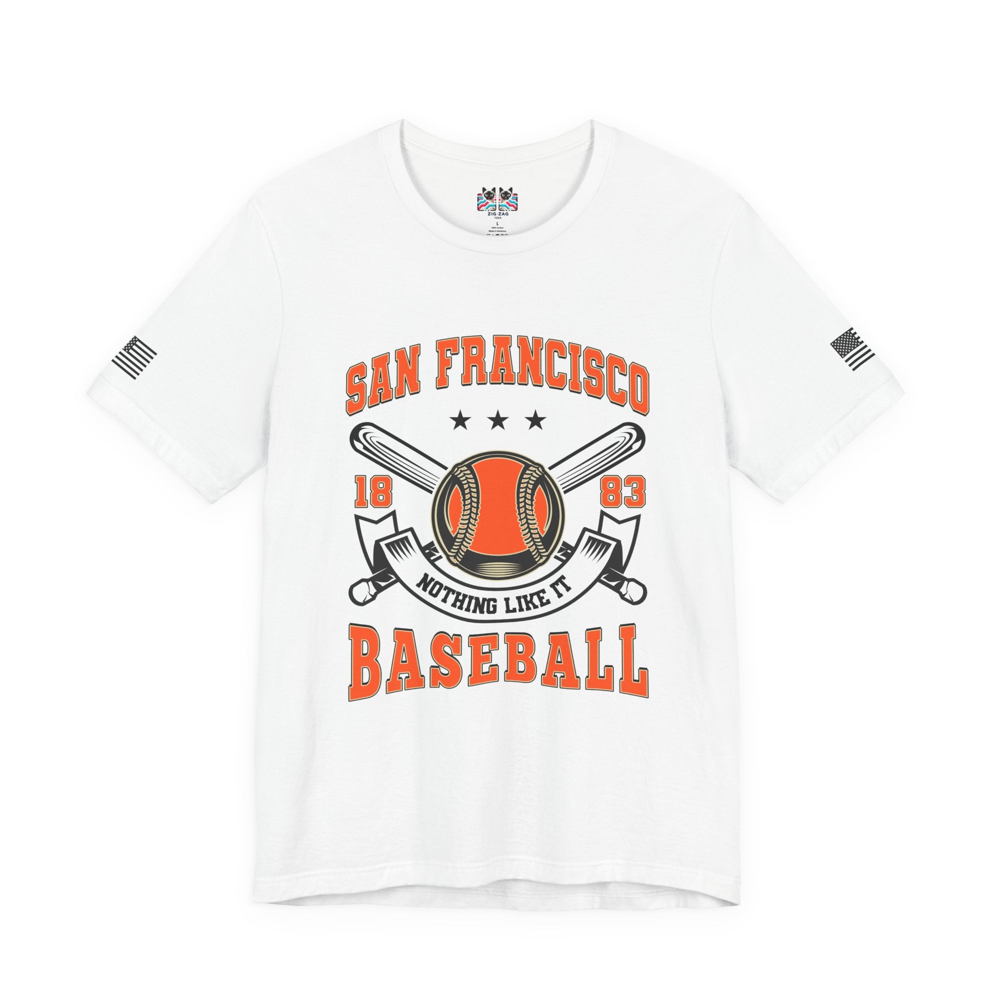 San Francisco Baseball T-Shirt, 1883 Nothing Like It Crest Badge Tee, SF Baseball Fan Shirt, Retro Vintage Sports Gift, Unisex