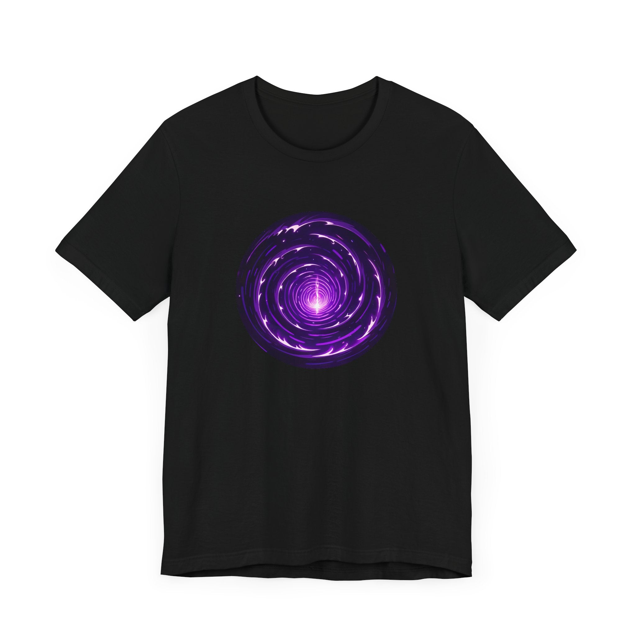 Silently Spiraling – Large Purple Spiral Graphic T-Shirt