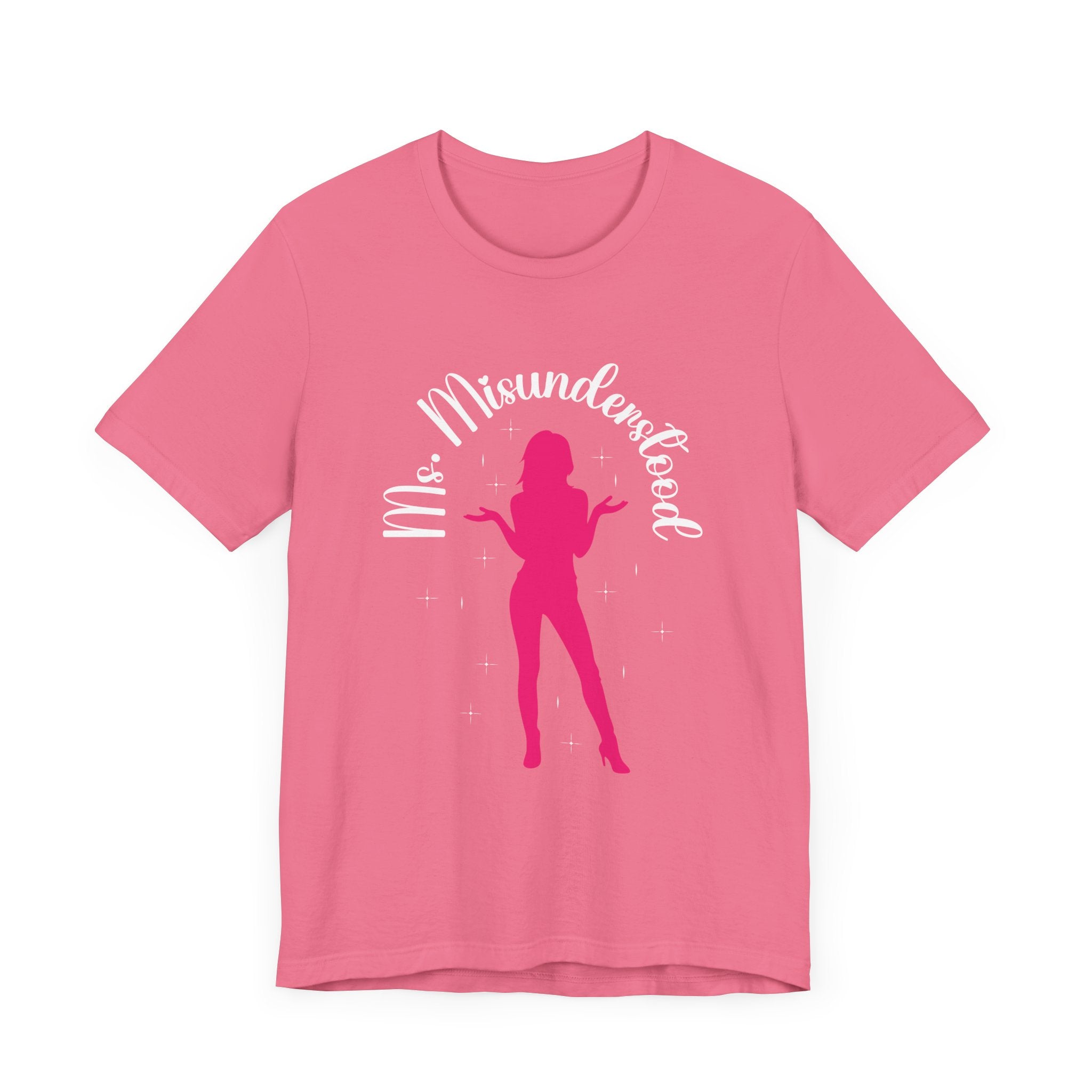 Ms Misunderstood Shirt, Confident Anime Girl Tee, Pink Silhouette Sass T Shirt, Bold Feminine Energy Apparel, Sassy Girl Power Graphic Top