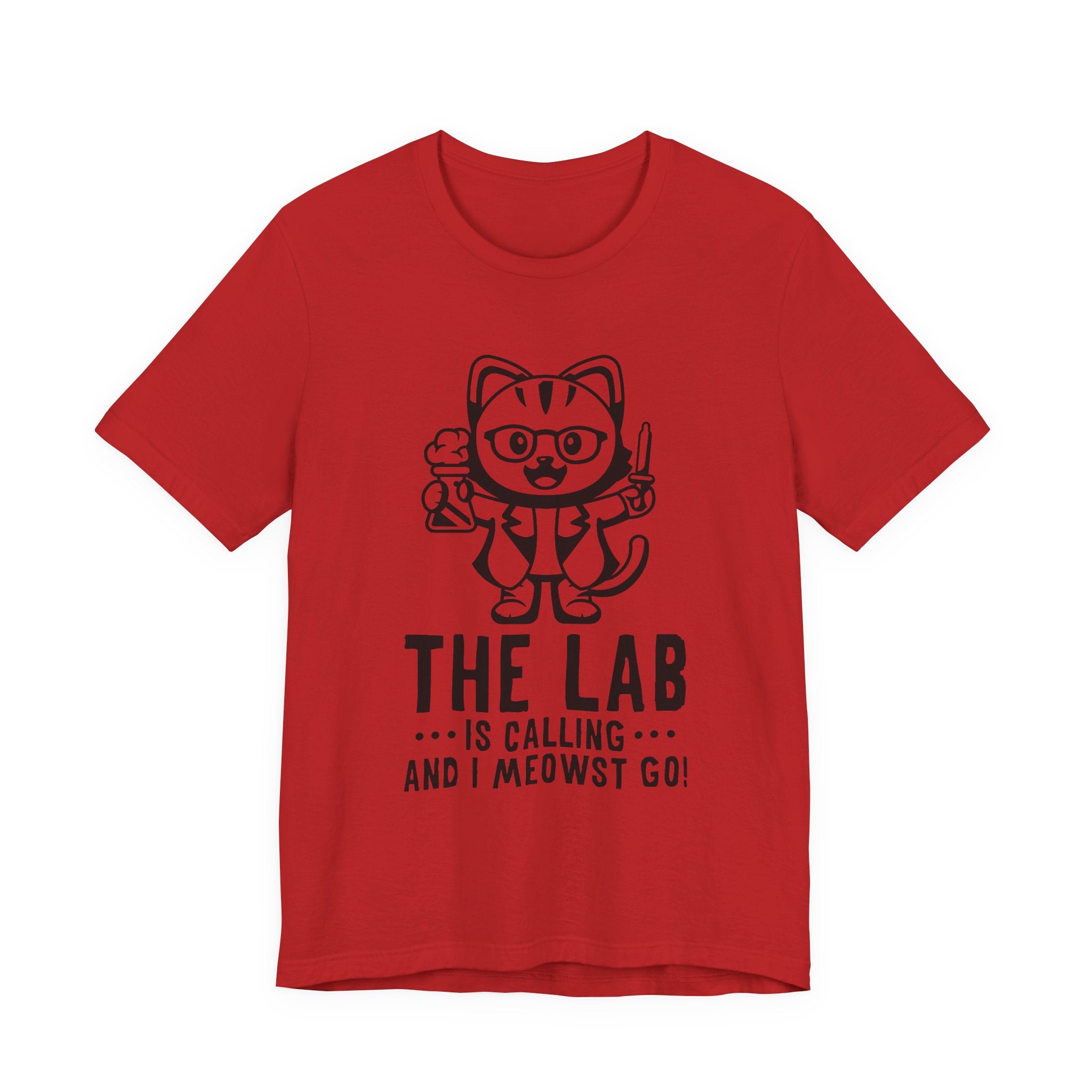 The Lab Is Calling and I Meowst GO Tshirt – Cute Scientist Cat in Lab ...