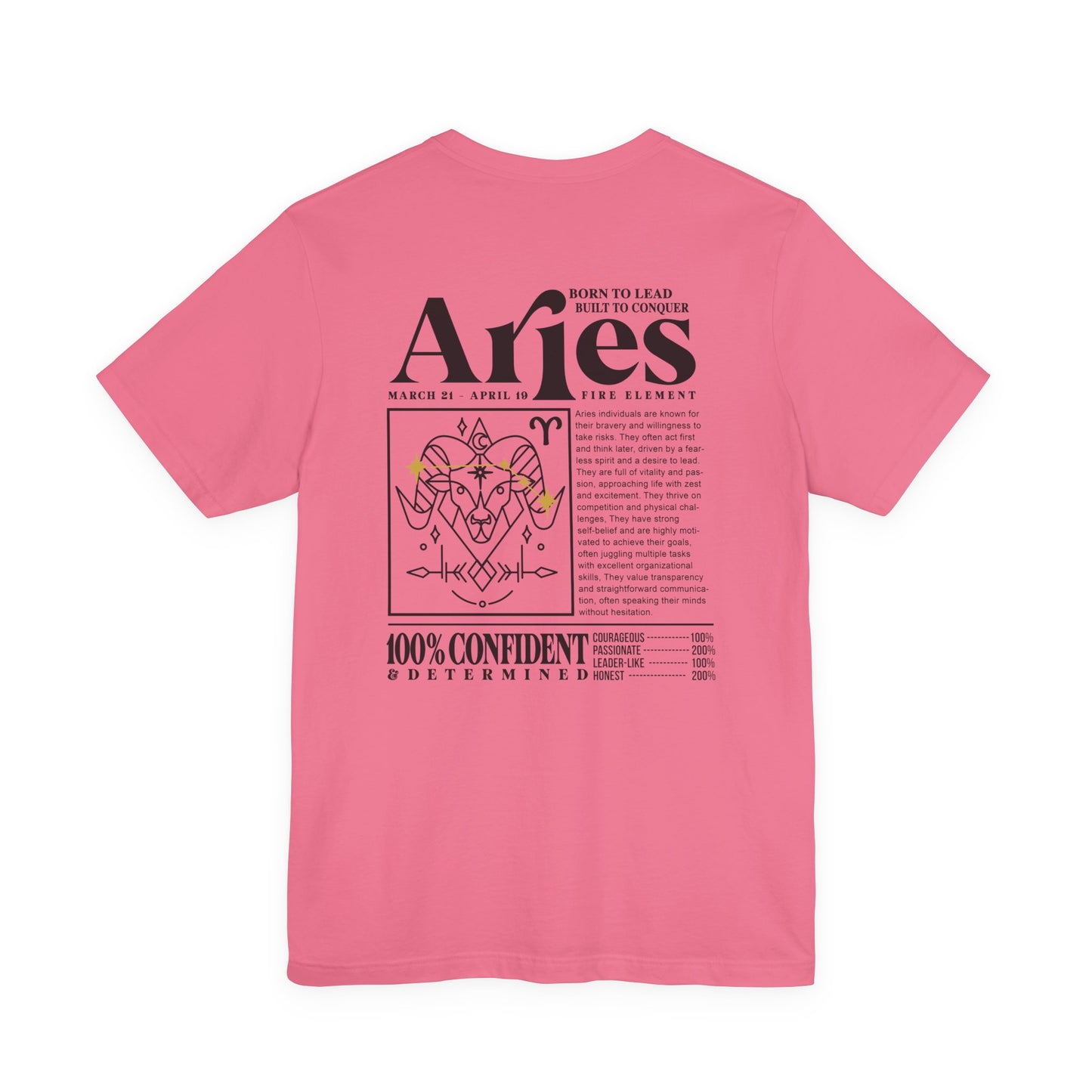 Aries Zodiac T-Shirt – Born to Lead, Built to Conquer