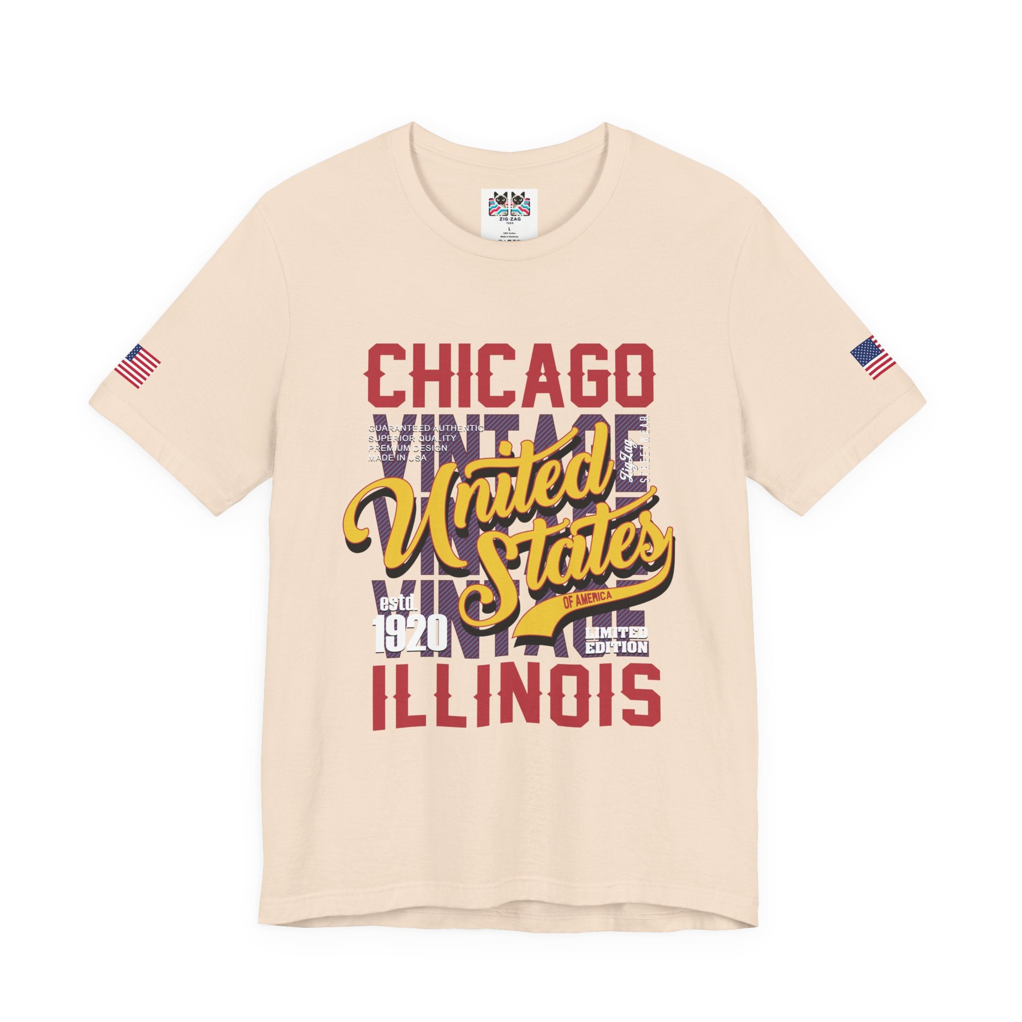 Chicago United States Illinois T-Shirt - Limited Edition 1920 Vintage Streetwear