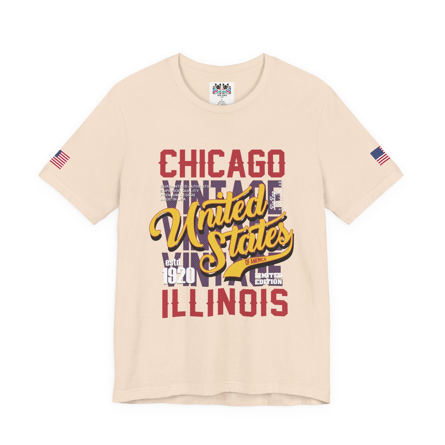Chicago United States Illinois T-Shirt - Limited Edition 1920 Vintage Streetwear