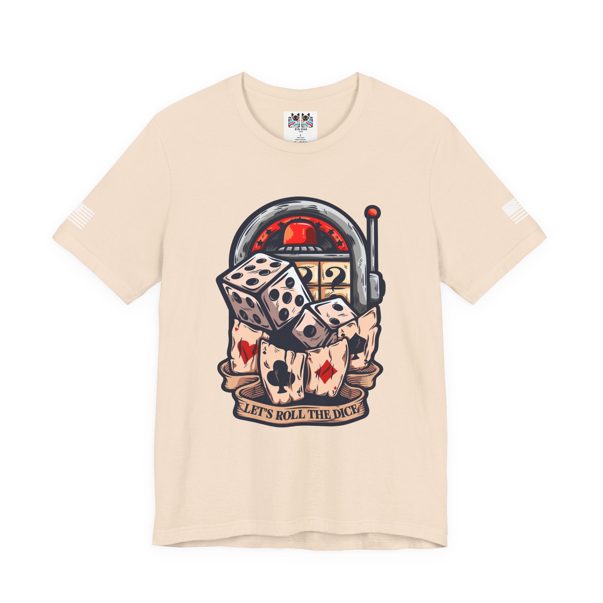 Let's Roll the Dice T-Shirt – Casino Slot Machine Poker Cards Graphic Tee