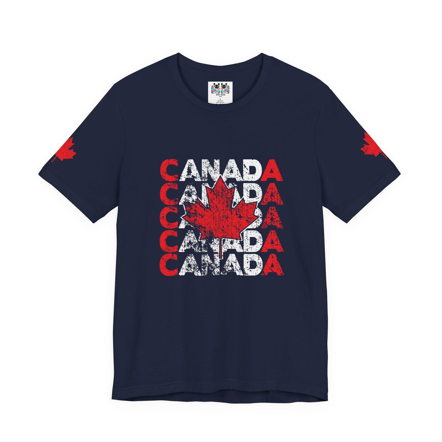 Canada Retro Repeat Maple Leaf T-Shirt