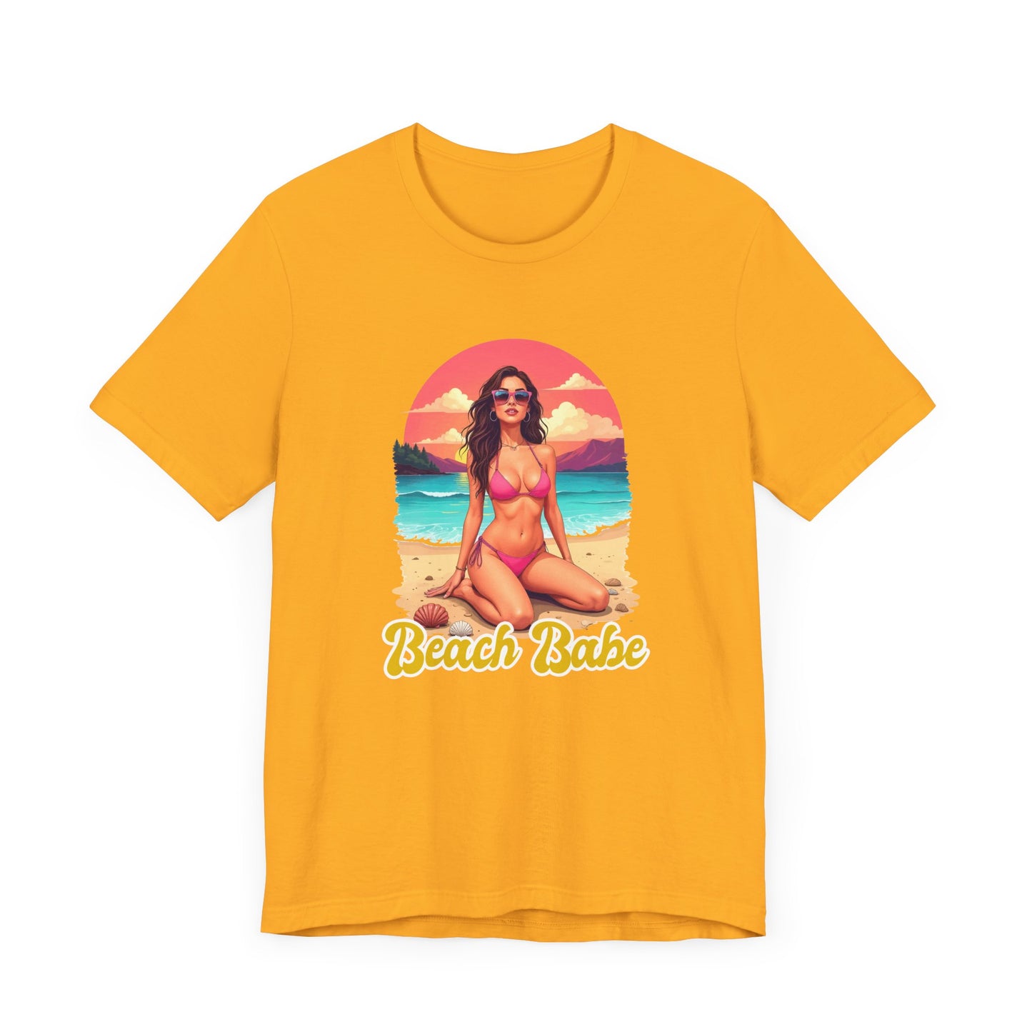 Beach Babe T-Shirt – Stylish Women in Bikini Beach Graphic Tee