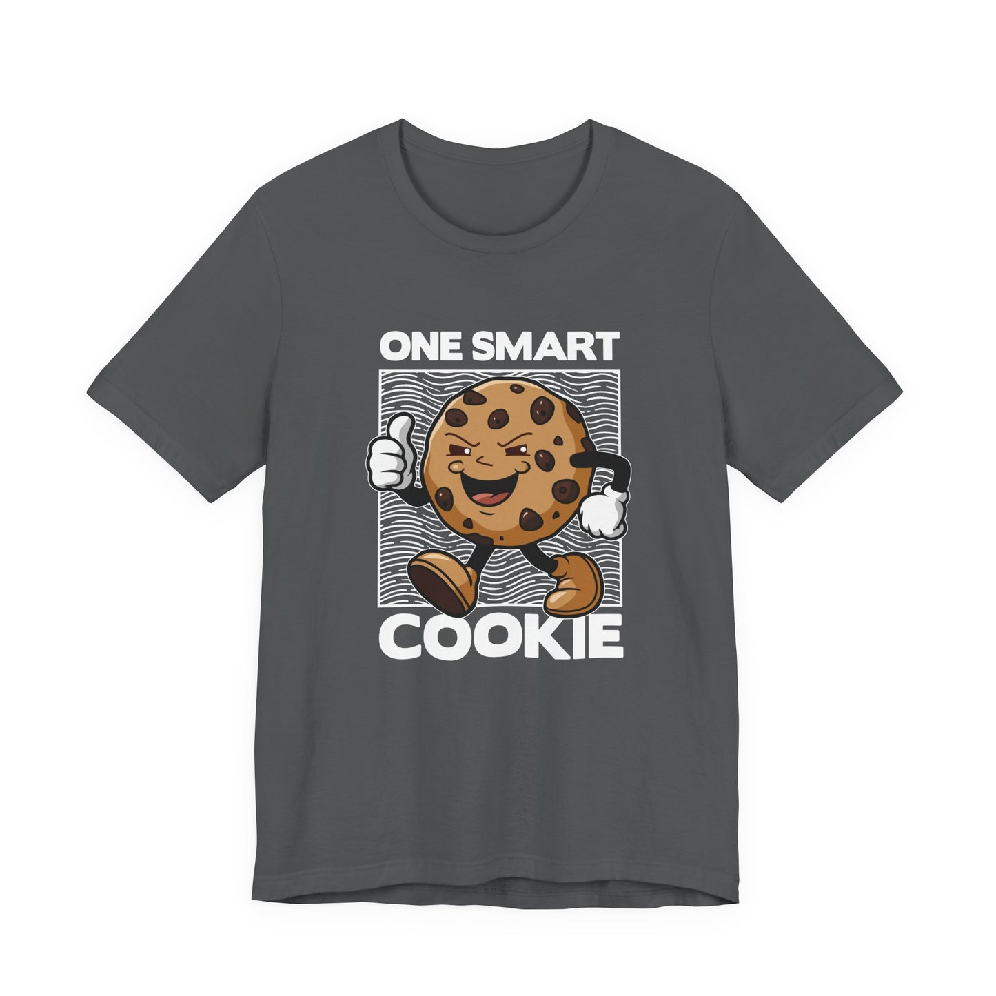One Smart Cookie Tshirt – Happy Smiling Cookie Walking with Thumbs Up Graphic