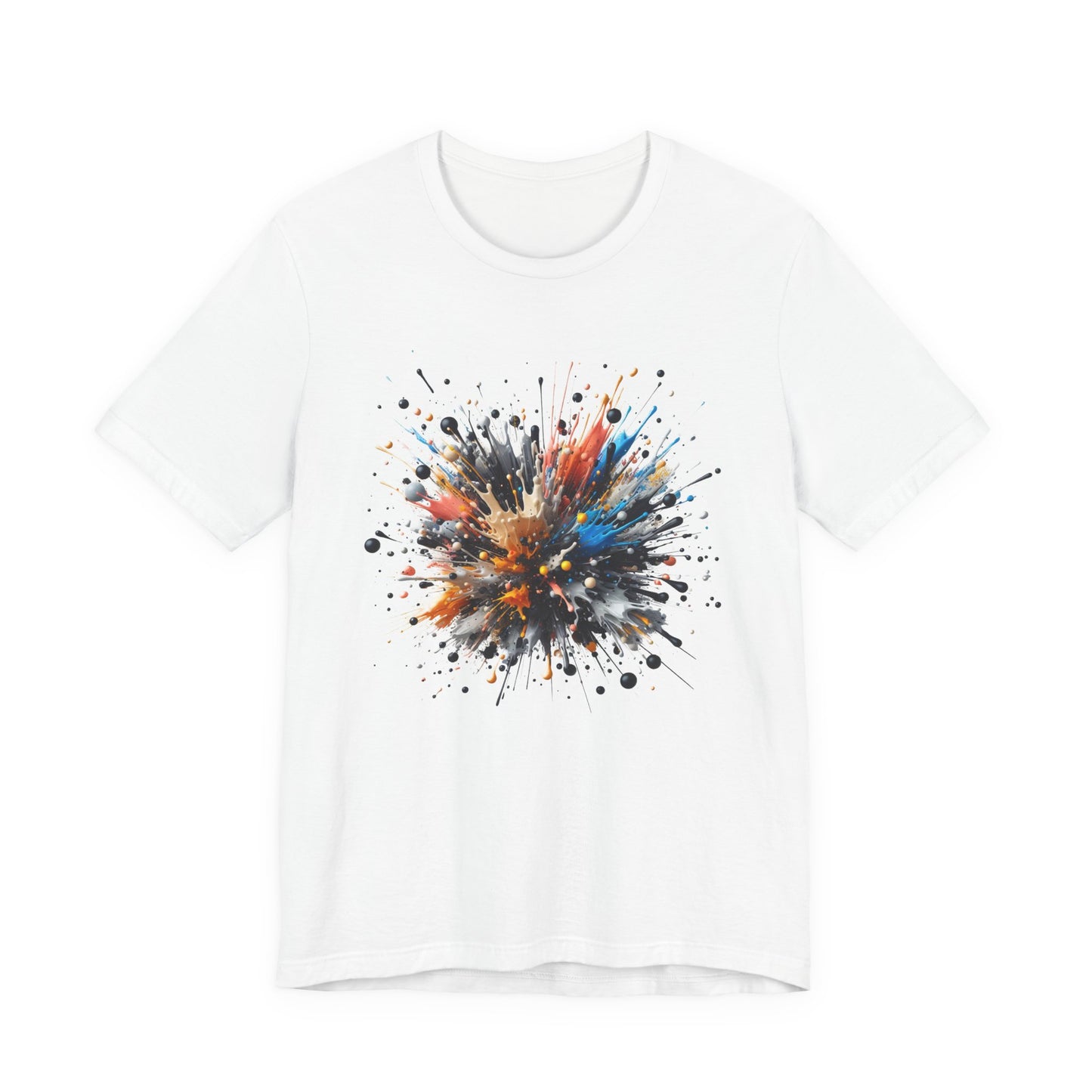 Splatter Chaos – Colorful Abstract Paint Explosion T-Shirt
