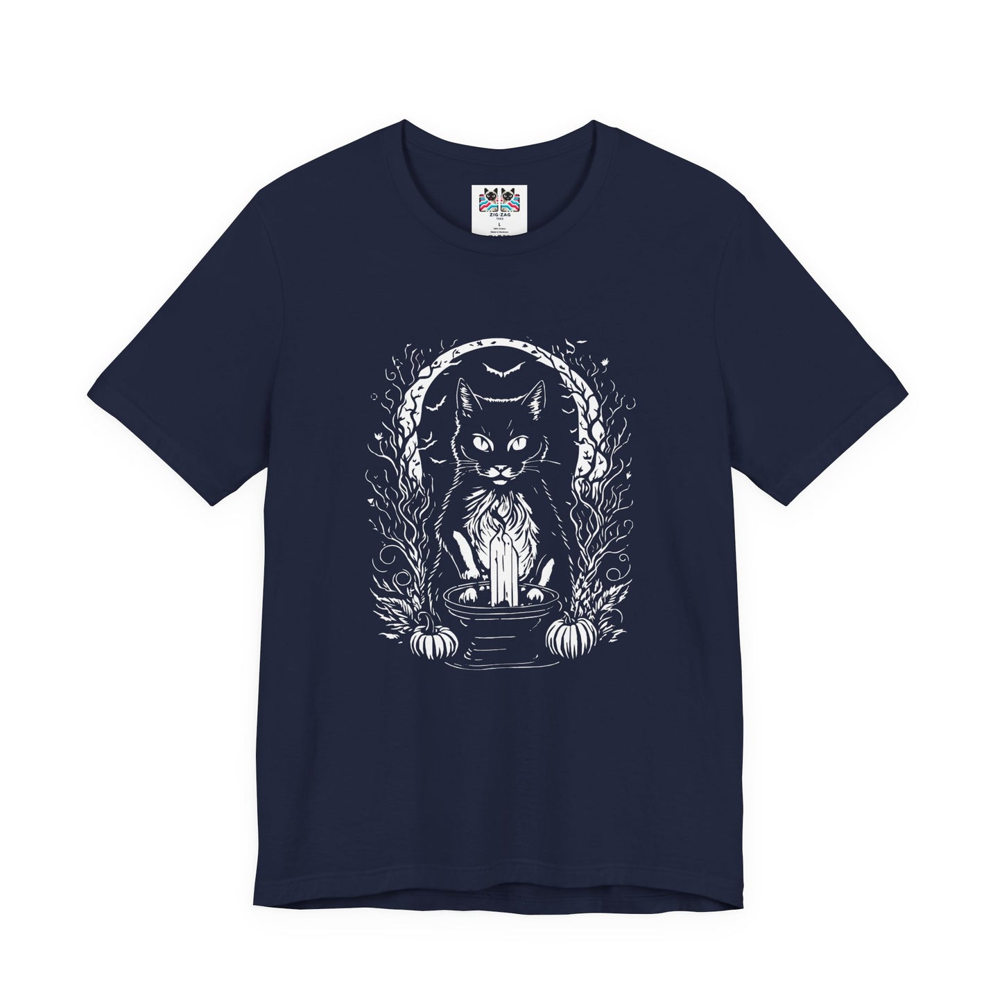 Witchy Black Cat Moon Candle Magic T-Shirt