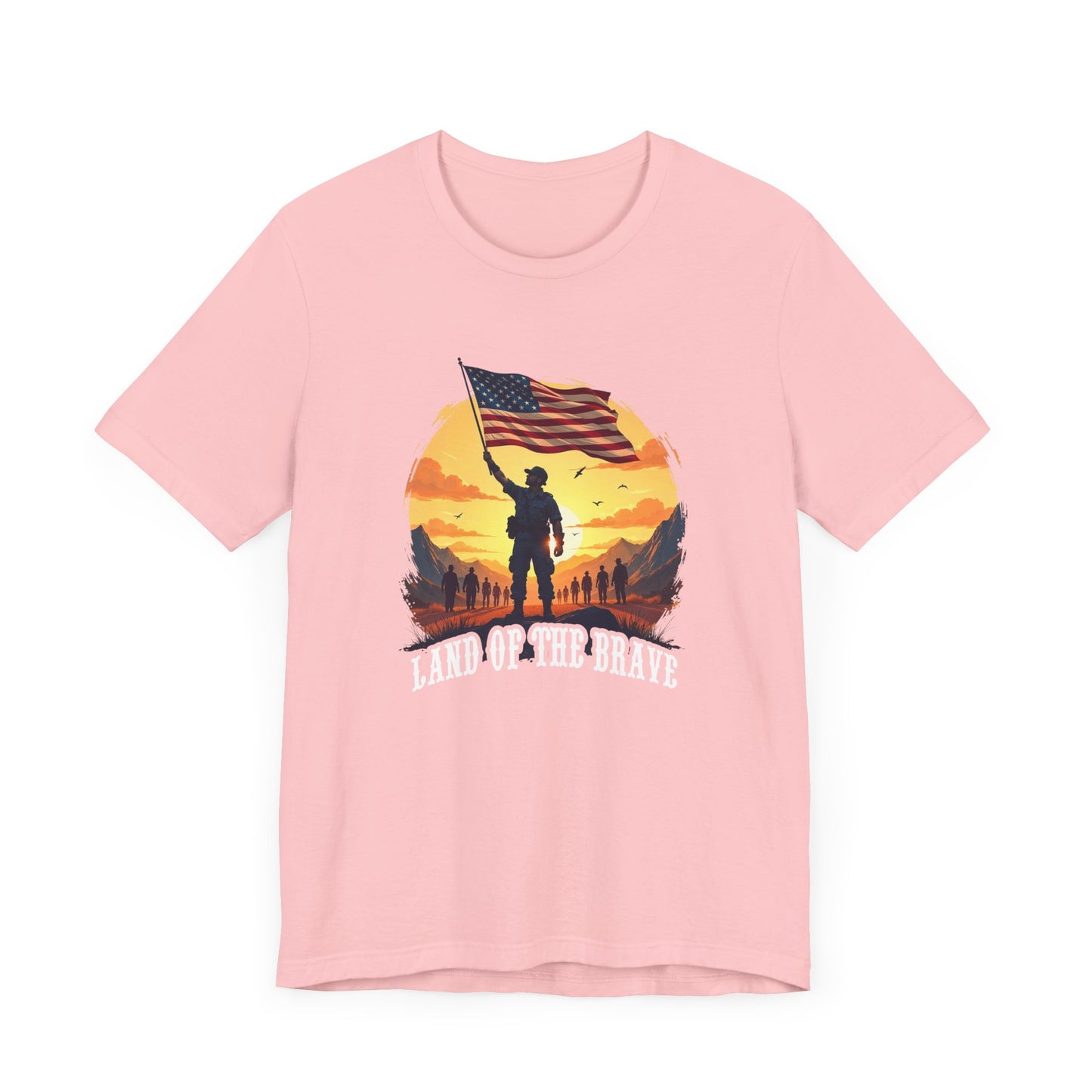 Land of the Brave Shirt Patriotic American Graphic Tee for Those Who Honor Courage Sacrifice and the Stories That Built Our Nation