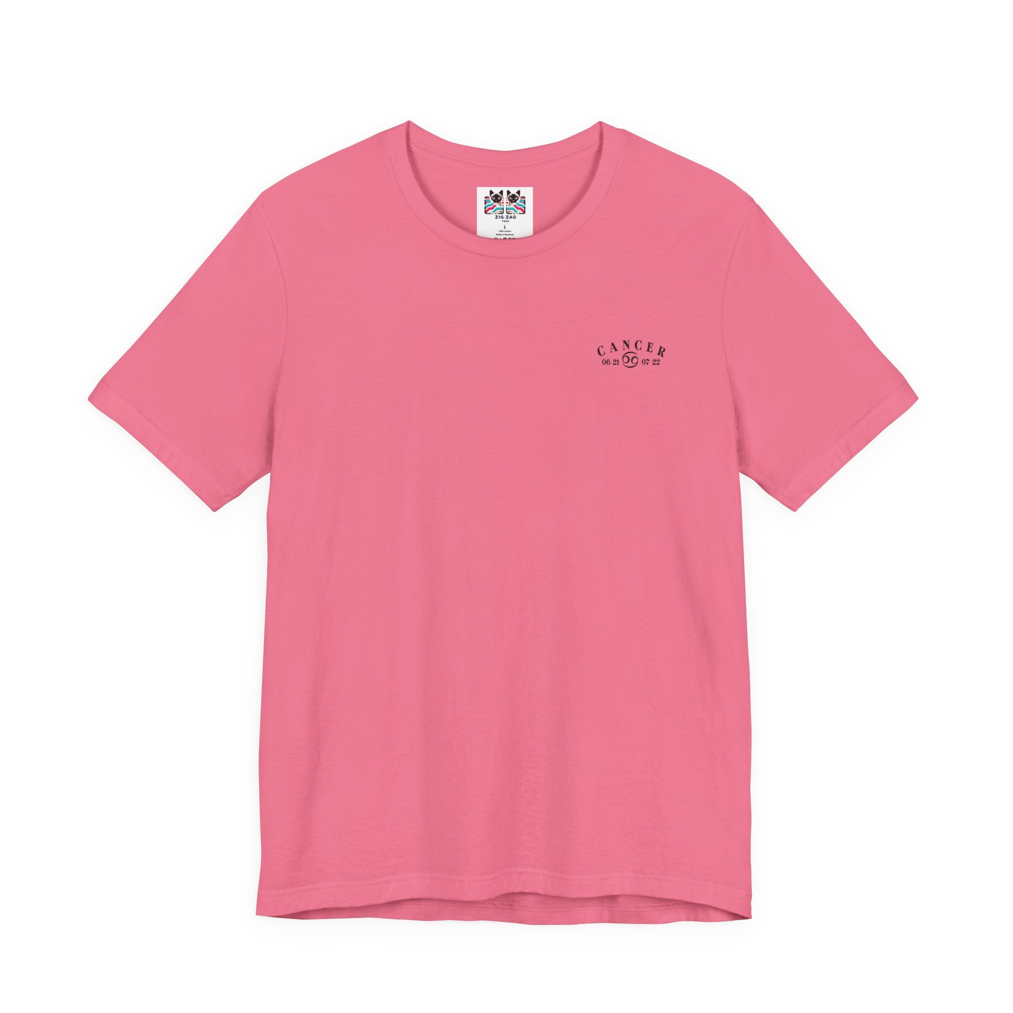 Colorful Cancer Zodiac T-Shirt – Crab with Constellation, Leaves & Flowers