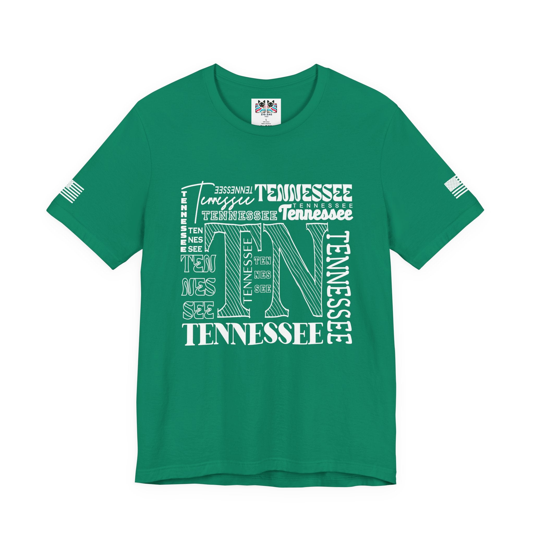 Tennessee TN T-Shirt – Multi-Style Typography Word Collage Graphic Tee