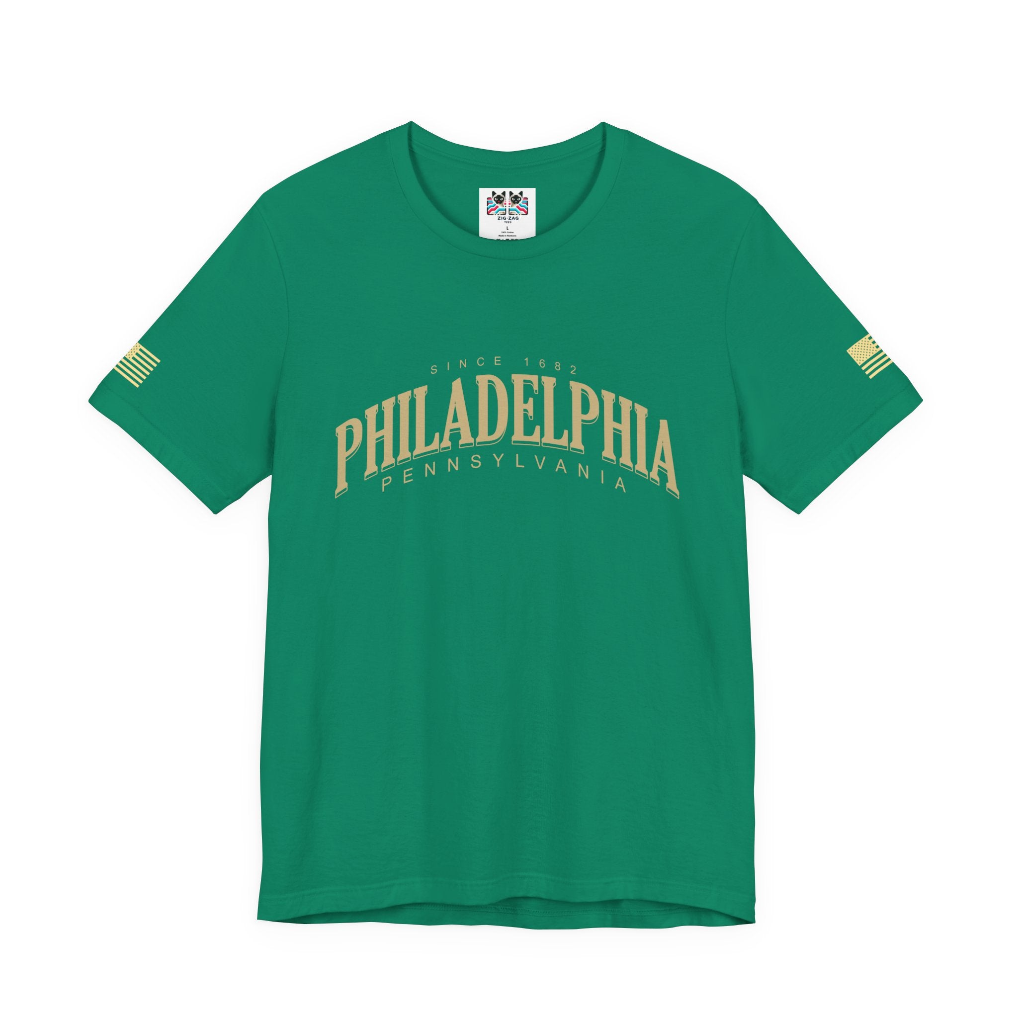 Philadelphia Pennsylvania Since 1682 T-Shirt – Faded Arch Vintage Typography Tee