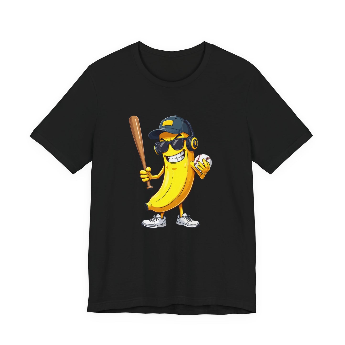 Banana Baseball Aggressive Mascot Tshirt Cool Fruit Sports Character
