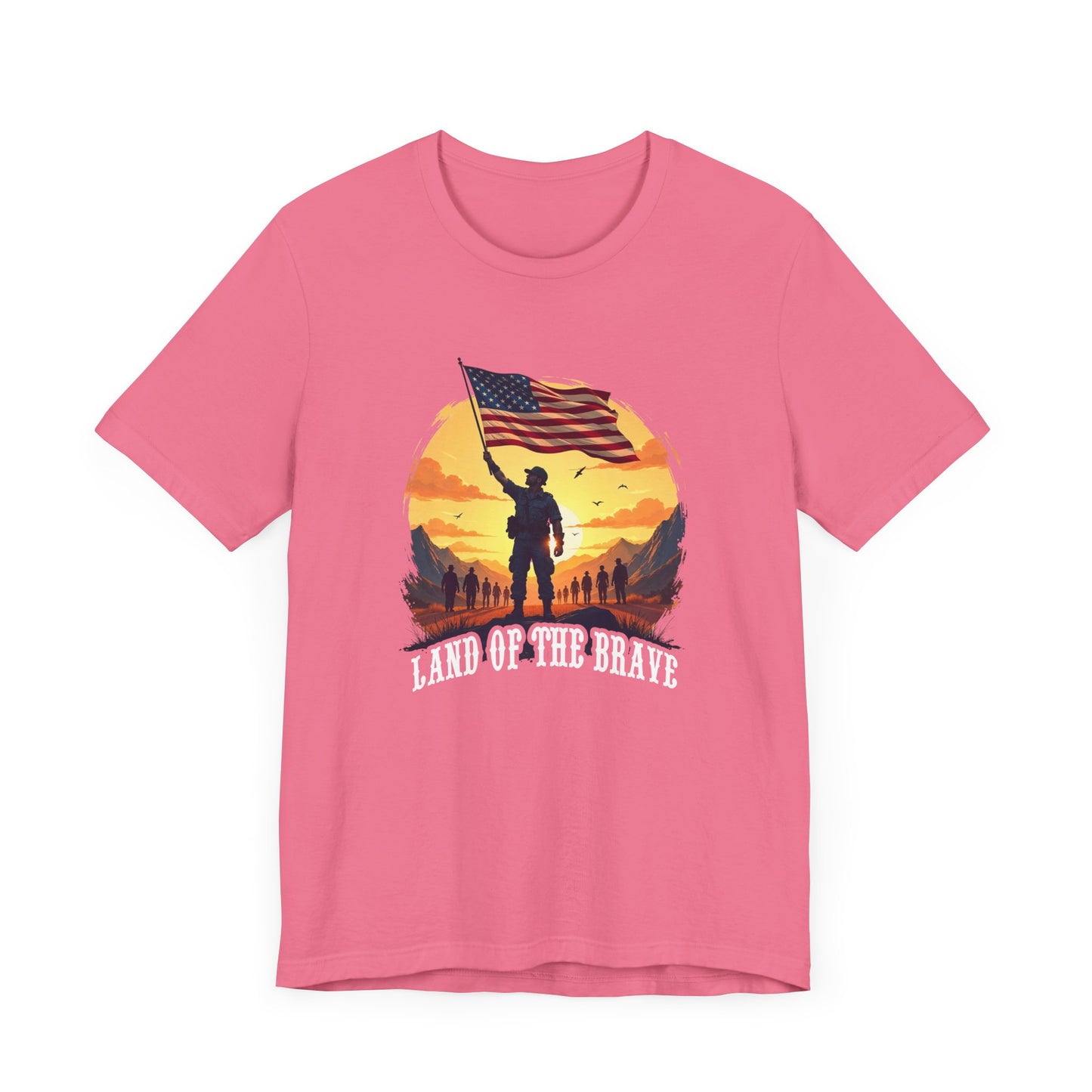 Land of the Brave Shirt Patriotic American Graphic Tee for Those Who Honor Courage Sacrifice and the Stories That Built Our Nation