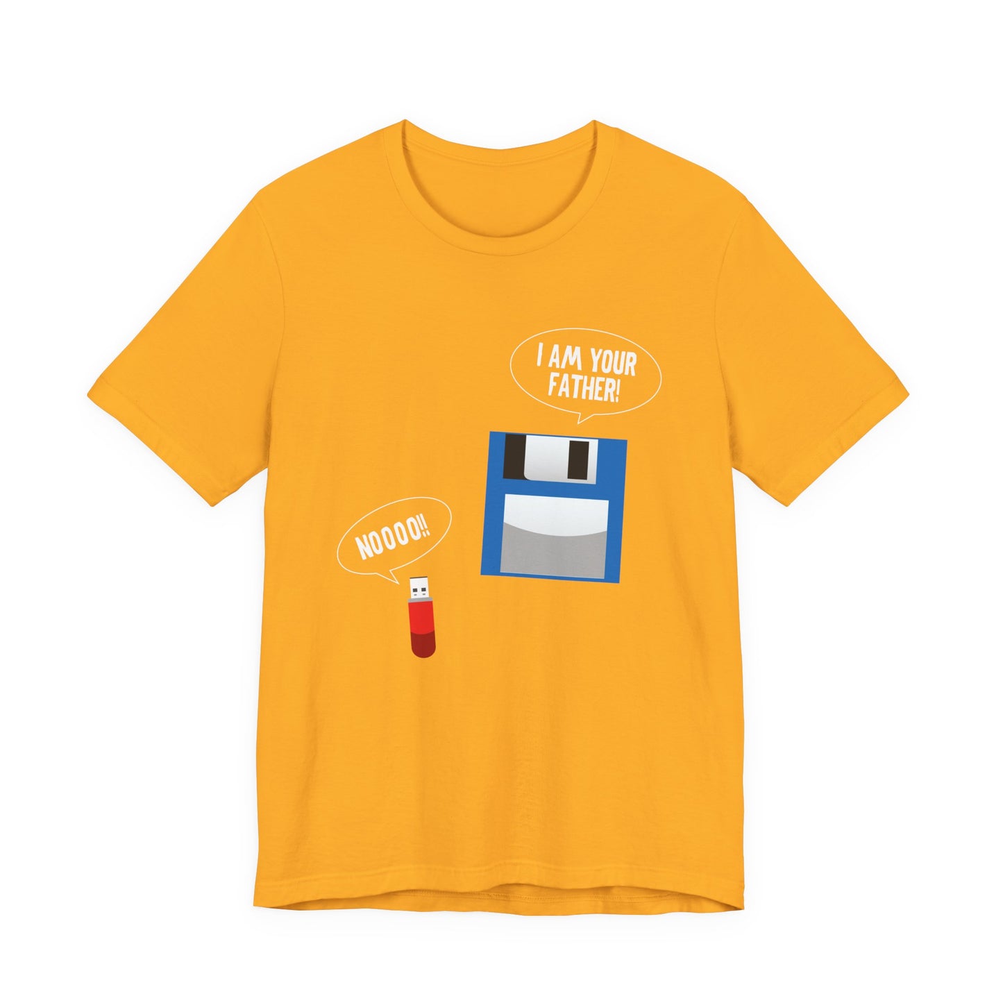 Funny Floppy Disk and USB Drive T-Shirt – I’m Your Father Retro Tech Meme