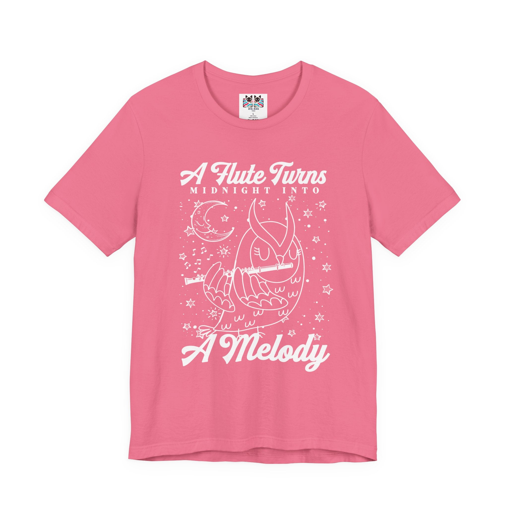 Owl Flute Midnight Melody Moonlight Music T-Shirt