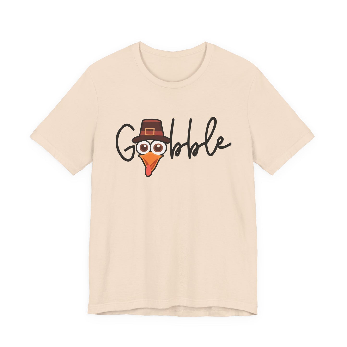 Gobble Turkey Head Cursive T-Shirt