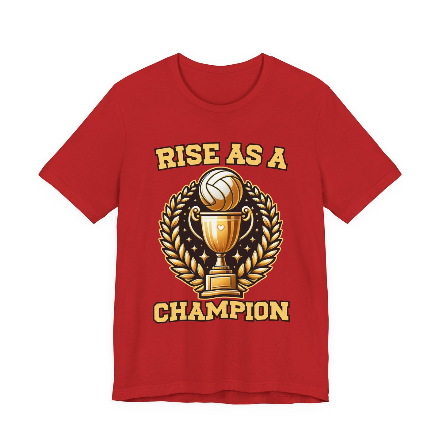 Raise as a Champion – Golden Trophy Victory Graphic T-Shirt