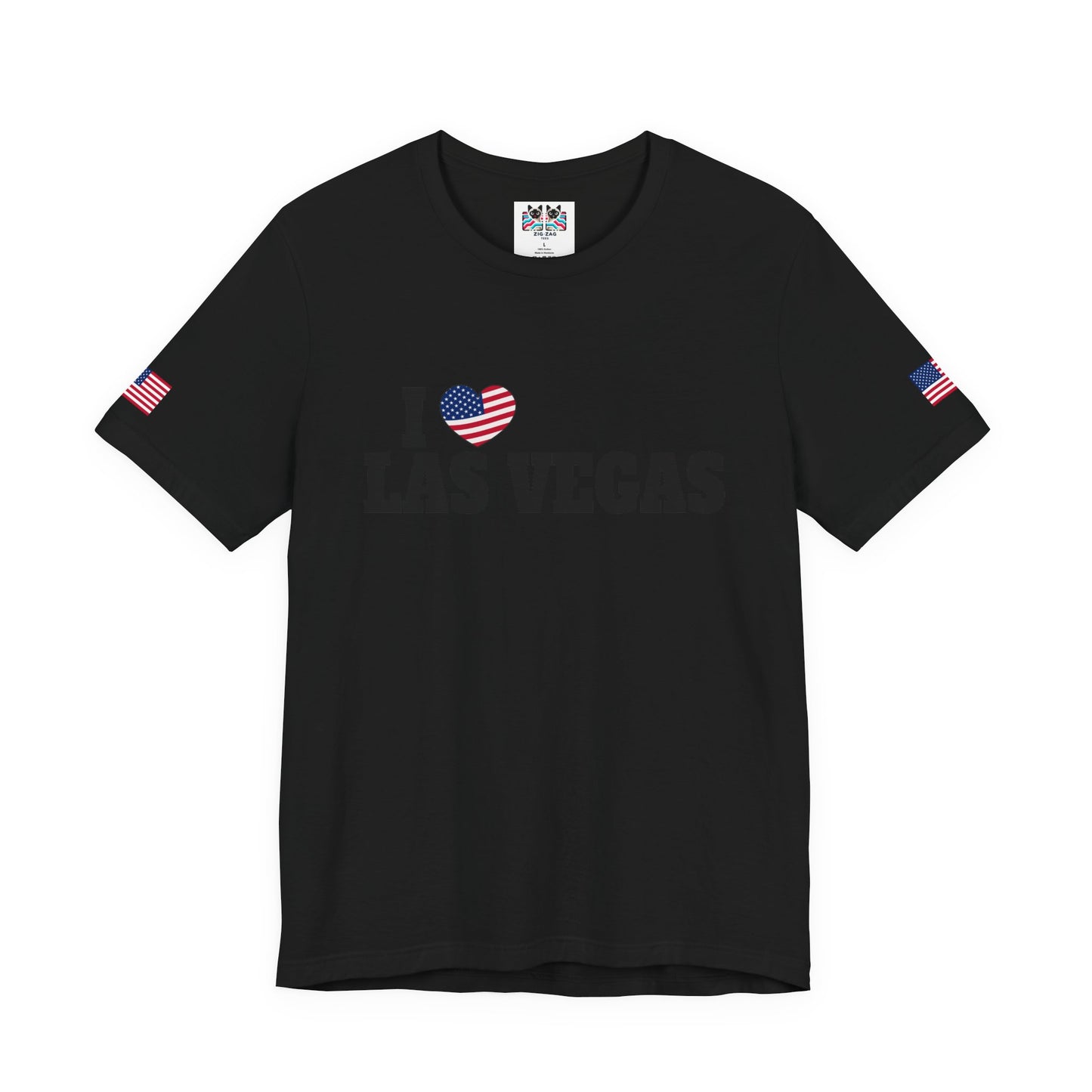 I Love Las Vegas T-Shirt - Classic USA Flag Heart Simple Nevada City Pride