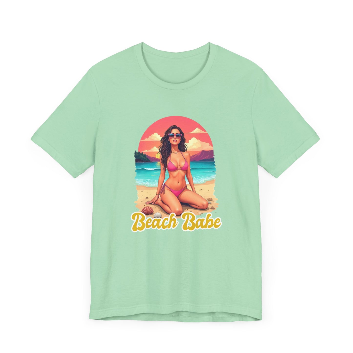 Beach Babe T-Shirt – Stylish Women in Bikini Beach Graphic Tee