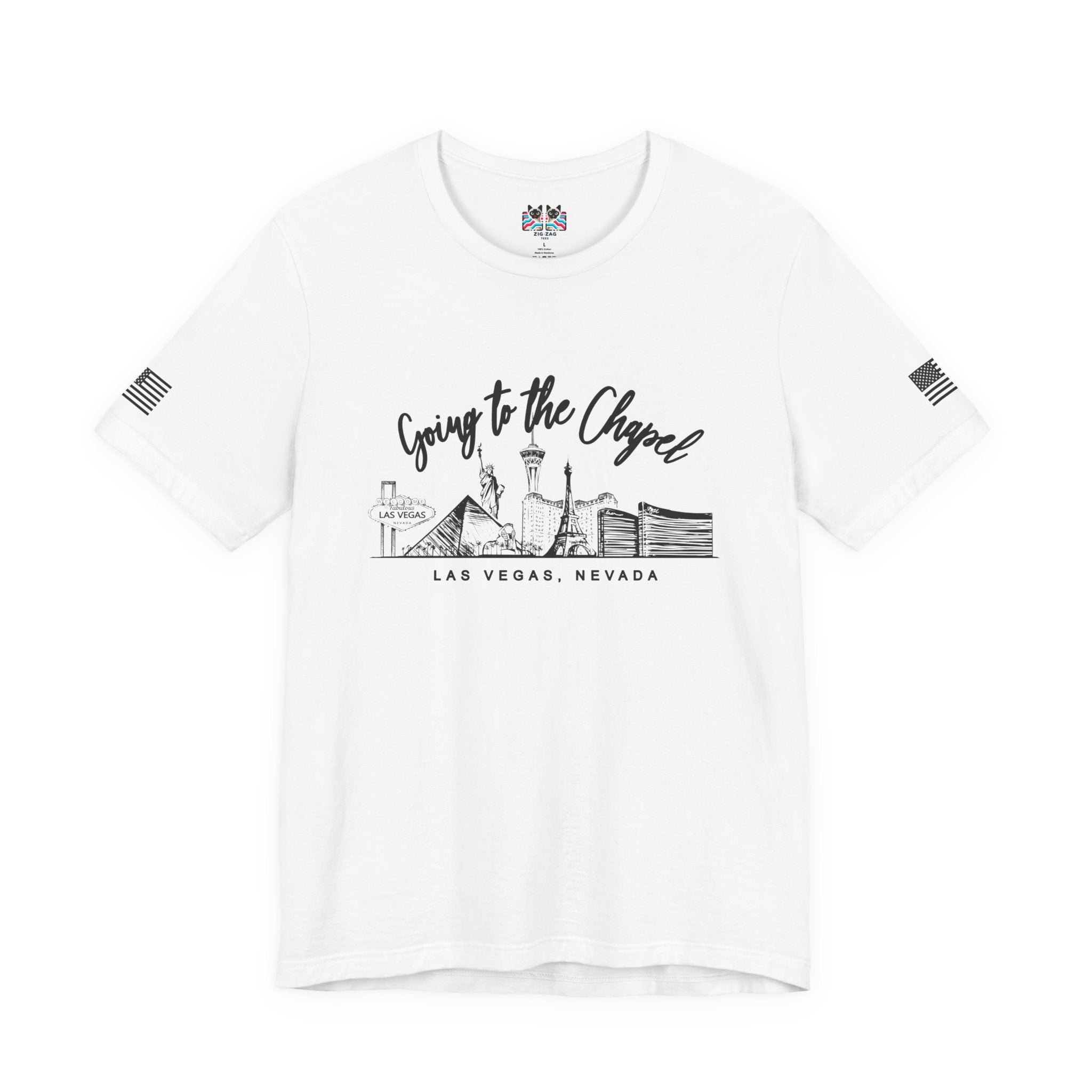 Going to the Chapel Las Vegas T-Shirt – Vegas Wedding Skyline Bridal Tee