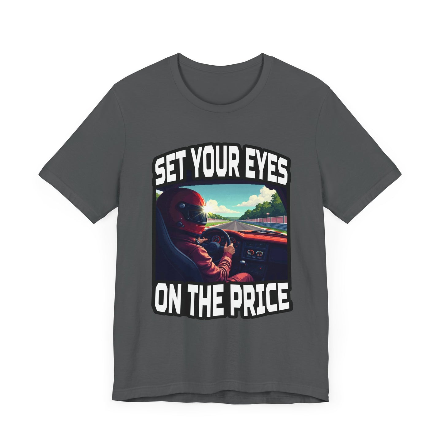 Helmet Visor POV Tee, Racing Fan Graphic Shirt, Driver Perspective Tee, Speed Junkie Style, Motorsport Gift