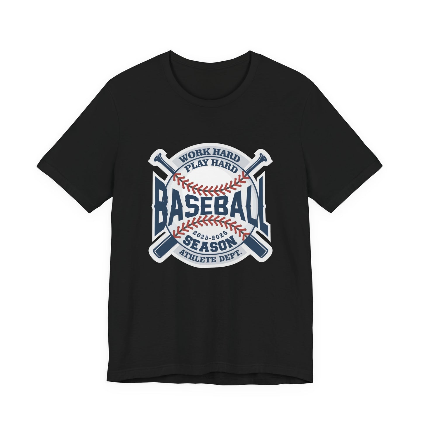 Baseball tshirt - Baseball Work Hard Play Harder Tshirt Large Baseball and Bat Graphic 2025-2026 Season