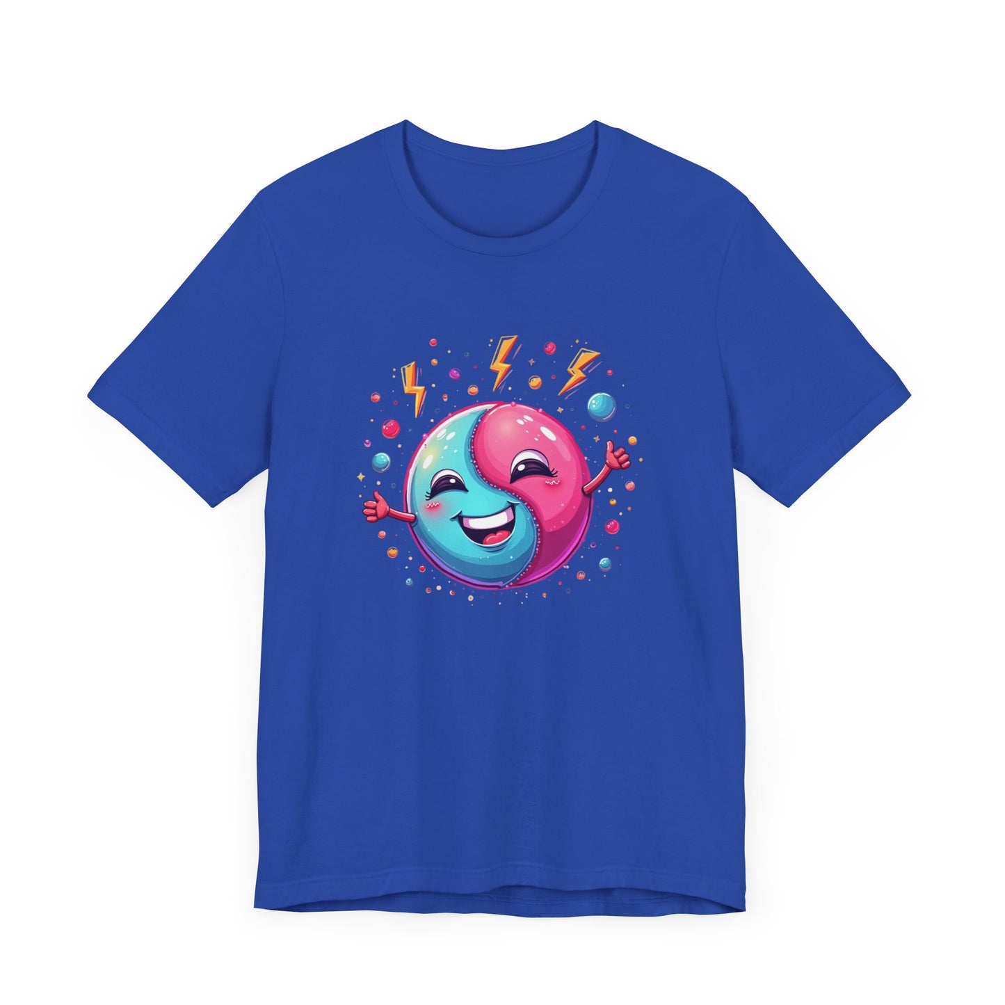 Energetic but Introverted – Colorful Smiling Balance Inner Reflection with Lively Enthusiasm Graphic T-Shirt