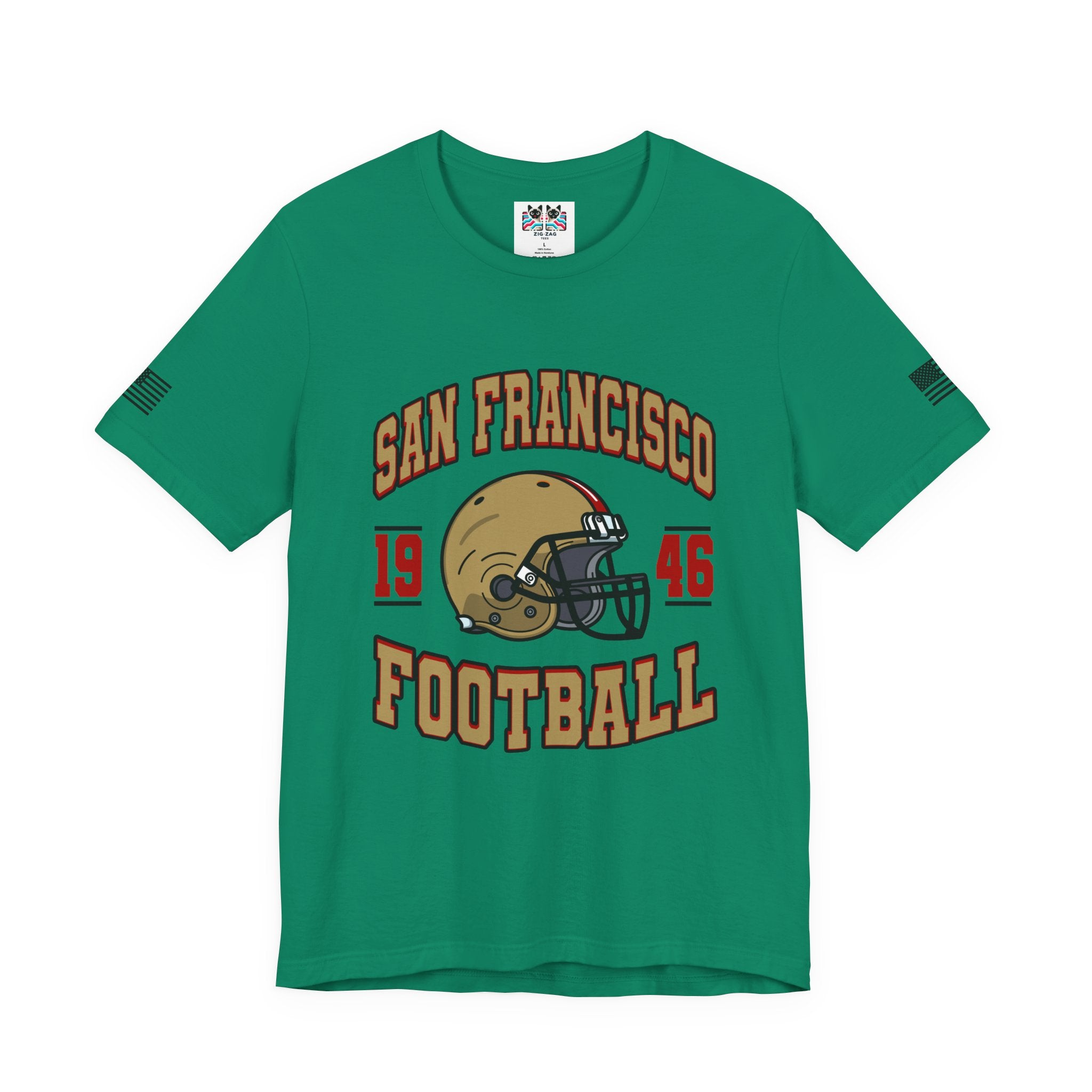 San Francisco Football T-Shirt, 1946 Arch Helmet Graphic Tee, SF Bay Area Fan Shirt, Vintage Retro Football Shirt, Unisex