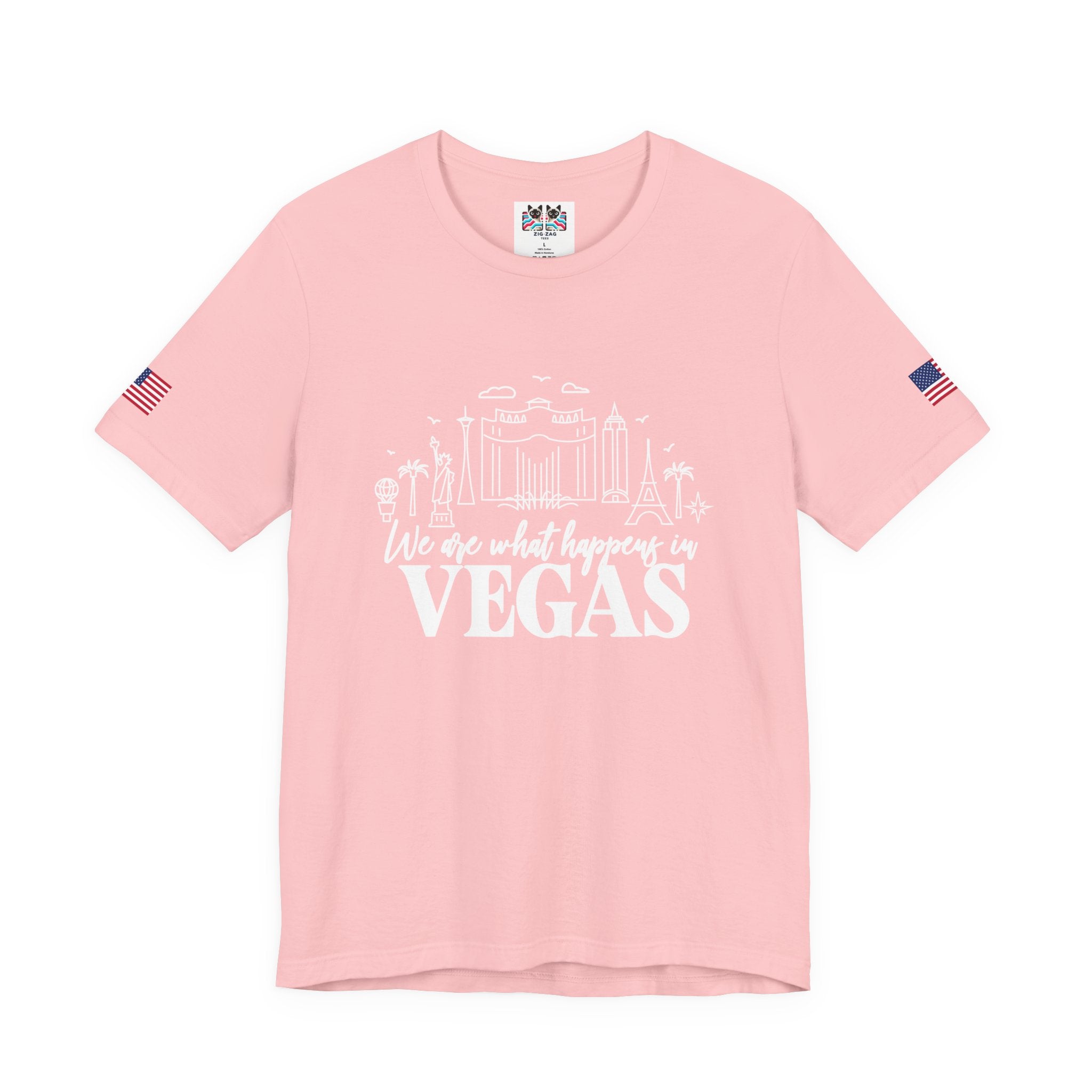 We Are What Happens in Vegas T-Shirt - Group Trip Friends Party Nevada Design