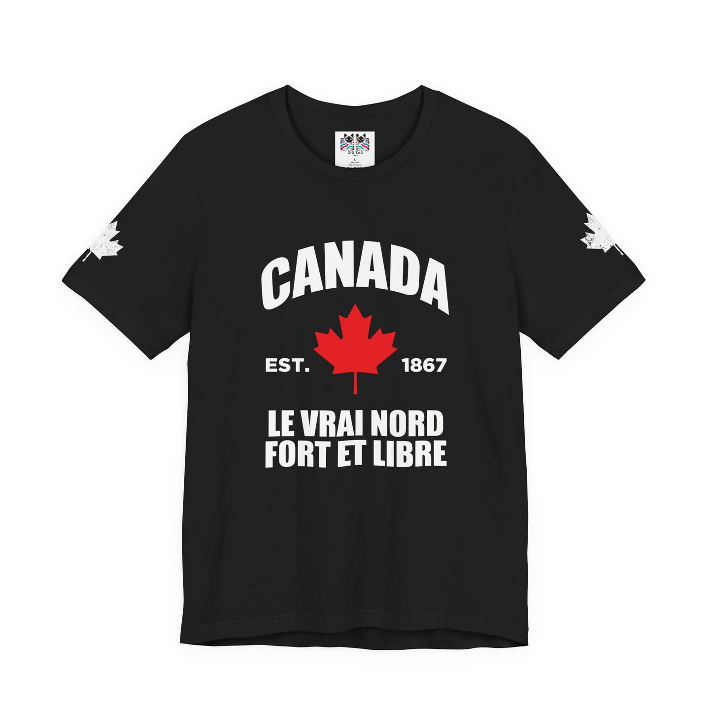 Canada Le Vrai Nord, Fort Et Libre Red Maple Heritage T-Shirt