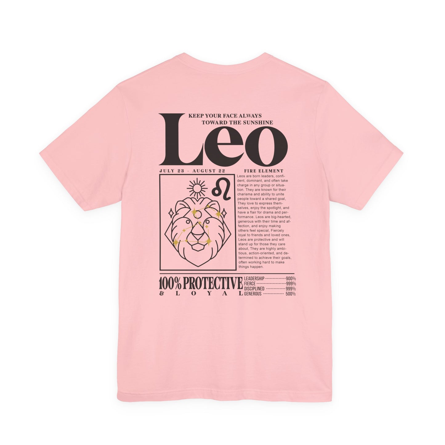 Leo Zodiac T-Shirt – Keep Your Face Always Towards the Sunshine Fire Element