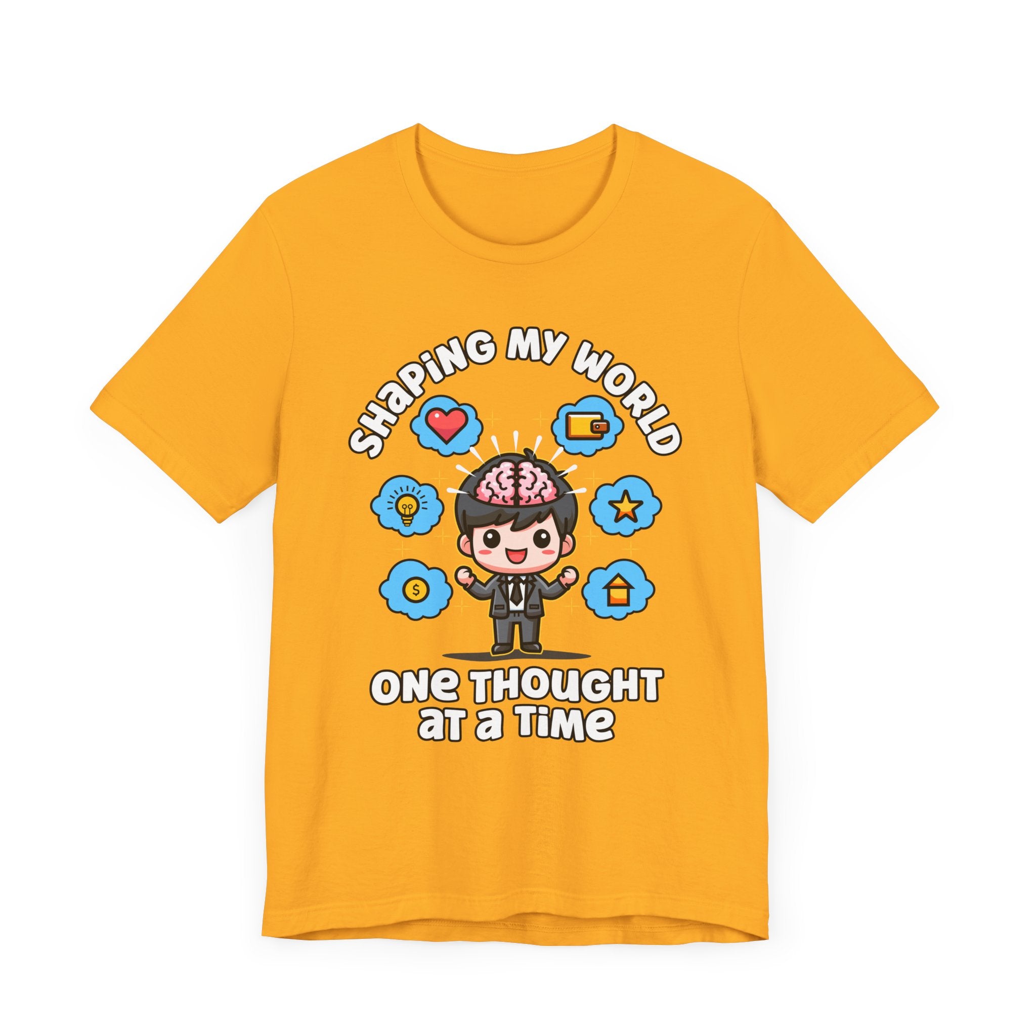 My Thoughts Create My Reality Shirt, Anime Brainstorm Manifestation Tee, Mental Power Graphic T Shirt, Law Of Attraction Apparel, Visual Mindset Top