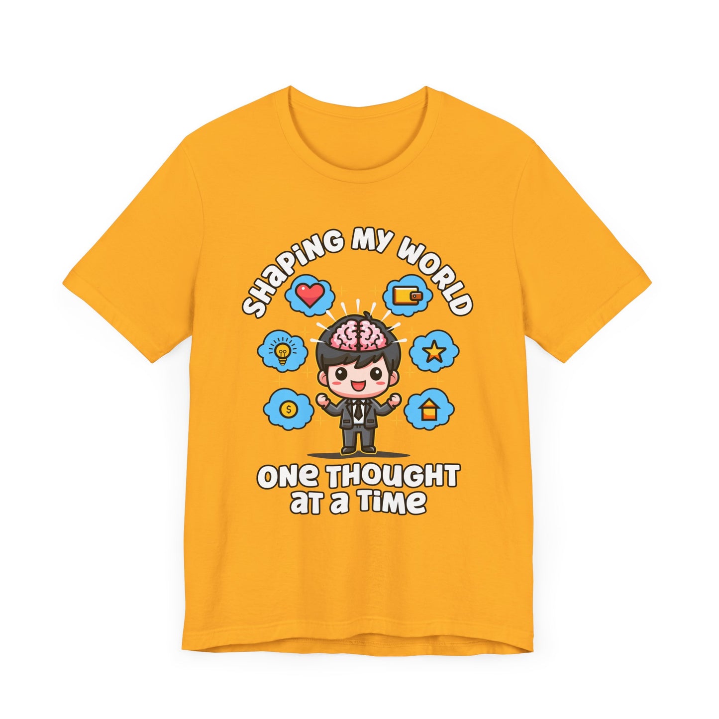 My Thoughts Create My Reality Shirt, Anime Brainstorm Manifestation Tee, Mental Power Graphic T Shirt, Law Of Attraction Apparel, Visual Mindset Top