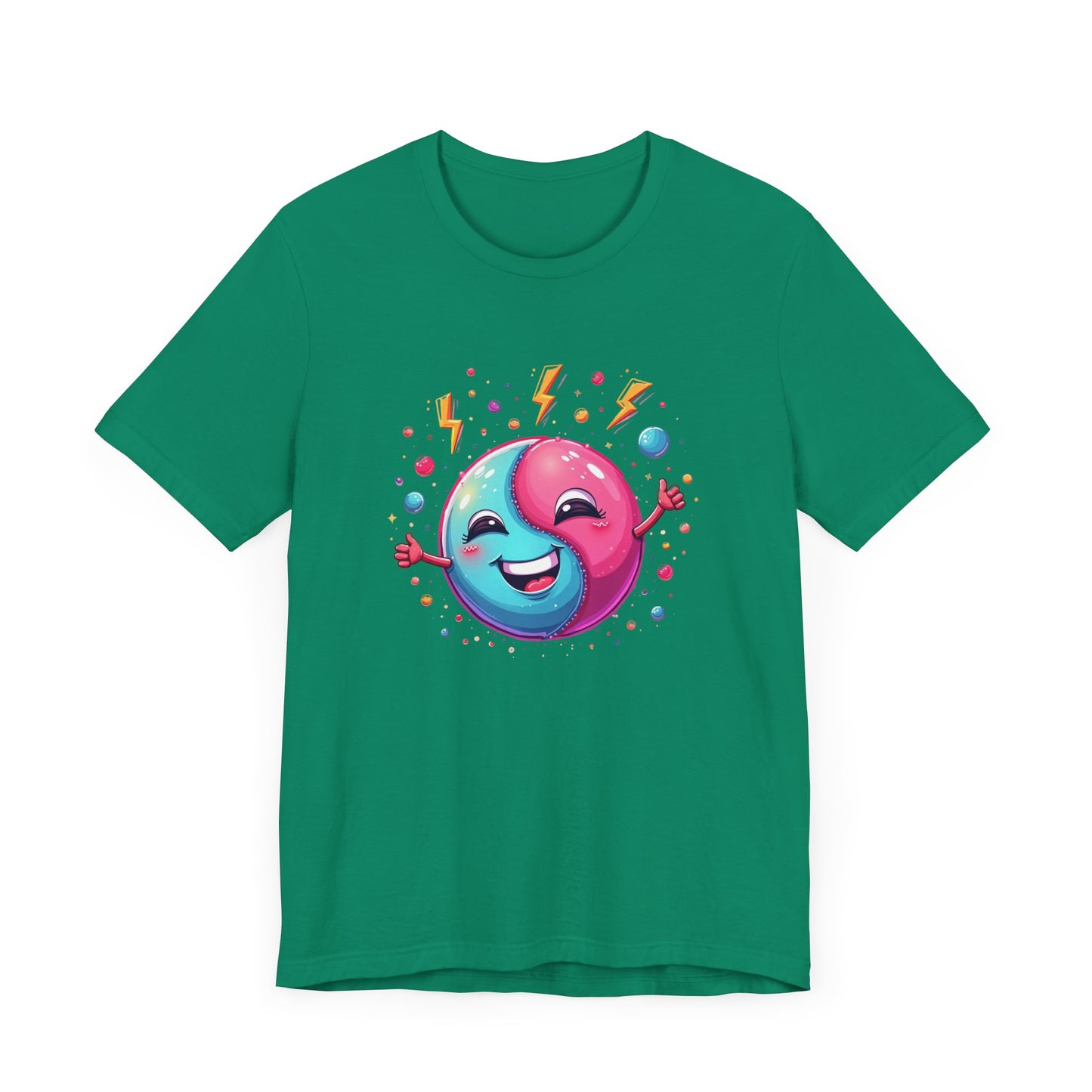 Energetic but Introverted – Colorful Smiling Balance Inner Reflection with Lively Enthusiasm Graphic T-Shirt