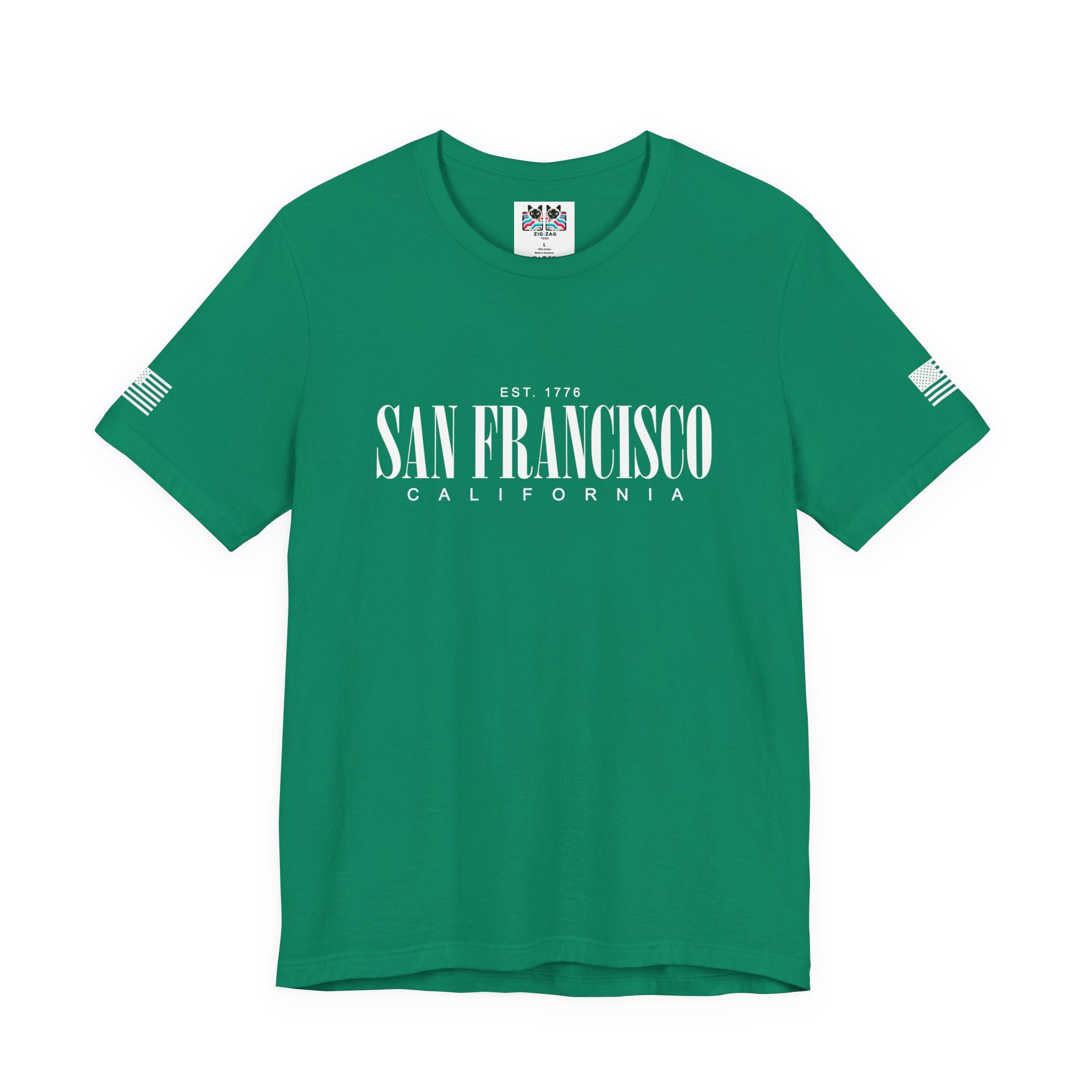 San Francisco California EST 1776 T-Shirt – Clean Serif Minimalist Typography Tee