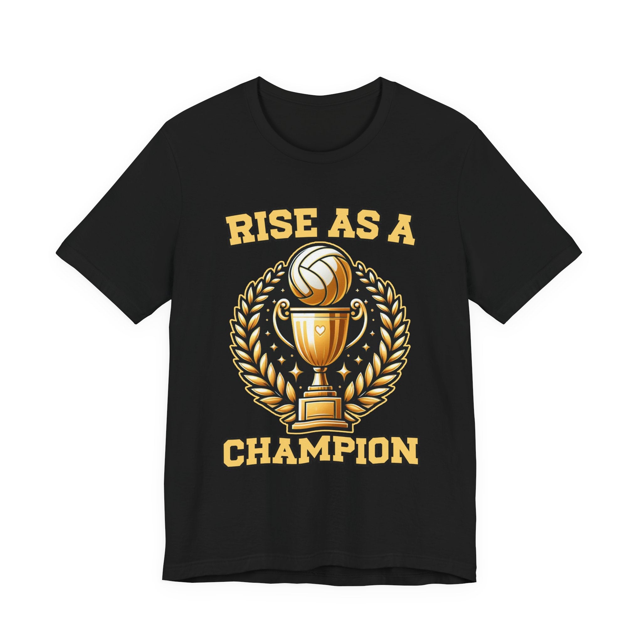 Raise as a Champion – Golden Trophy Victory Graphic T-Shirt