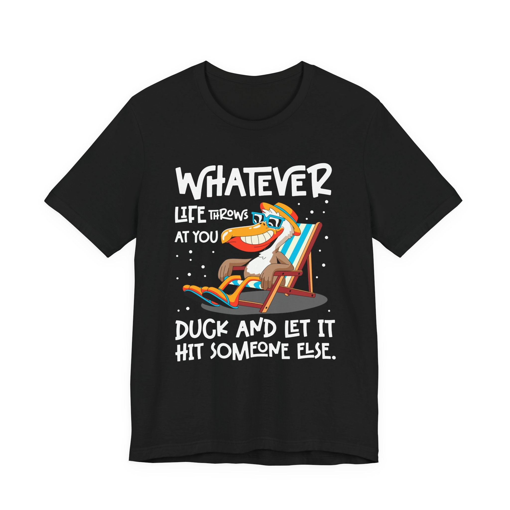 Funny Pelican Duck and Relax T-Shirt – Chill Beach Life Cartoon Bird Pun Tee