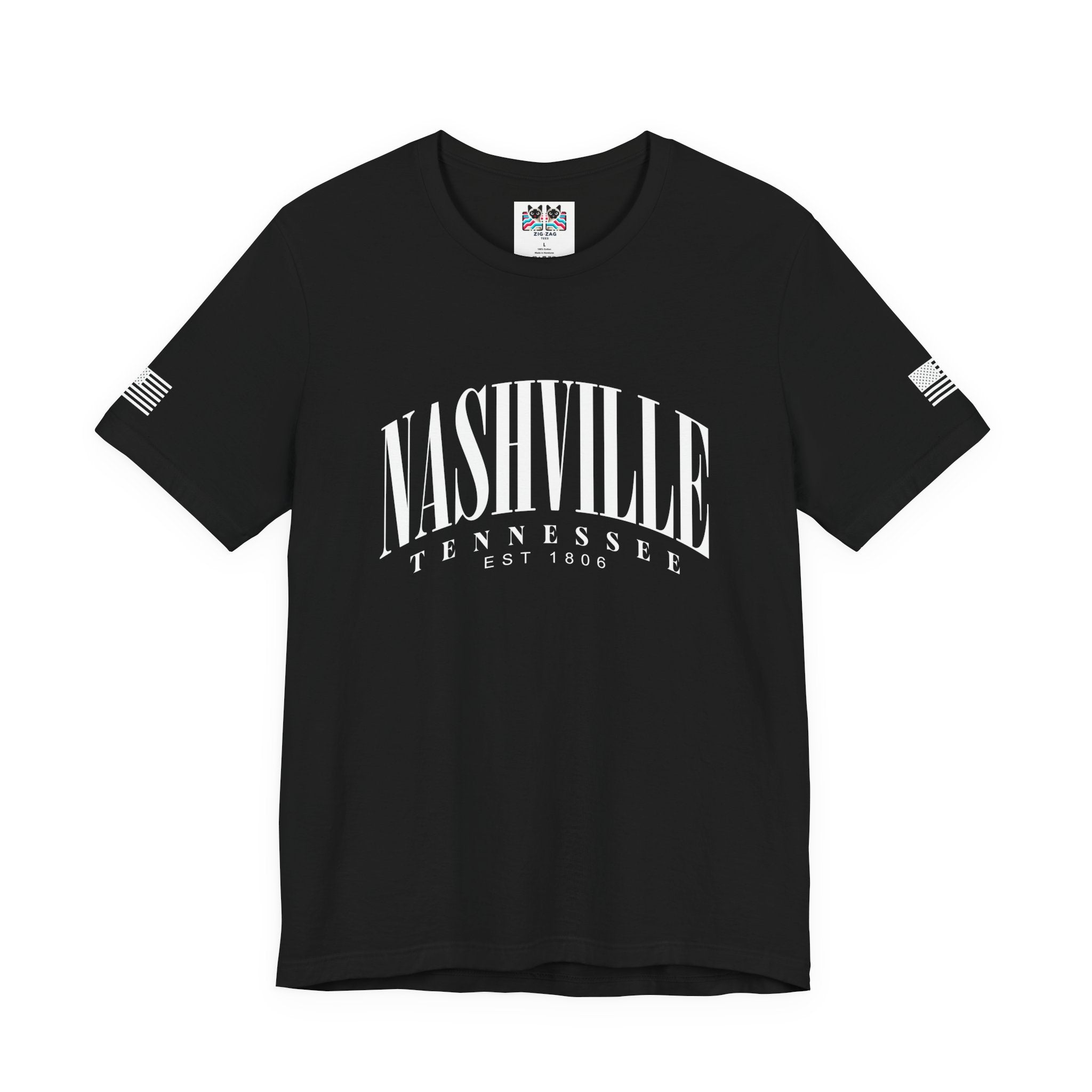 Nashville Tennessee T-Shirt – Arched Varsity EST 1806 Typography Tee