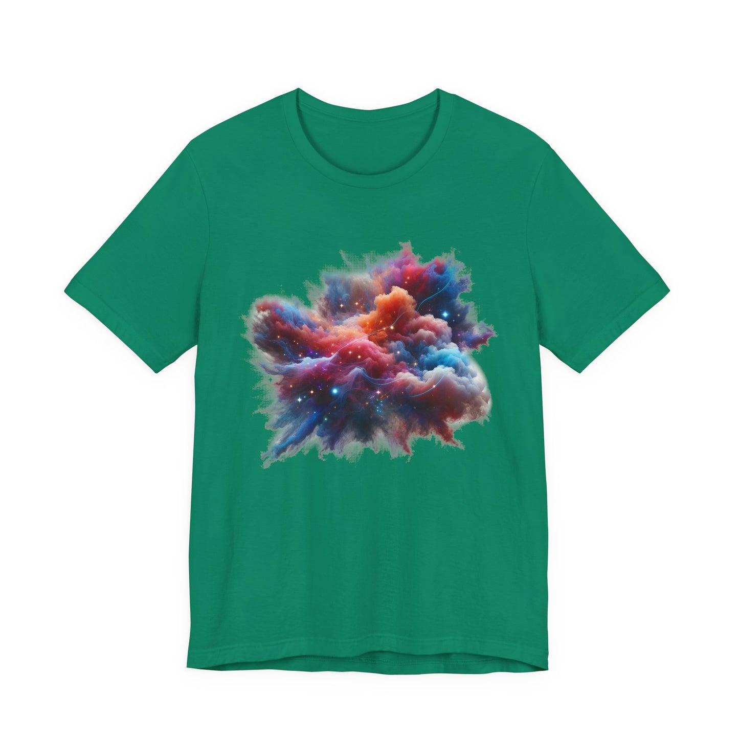 Cosmic Smoke – Colorful Space Swirl Graphic T-Shirt