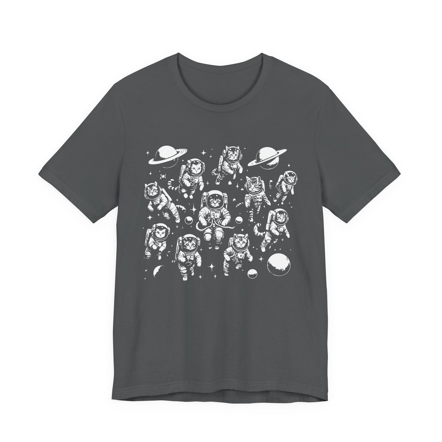 Astronaut Cats T-Shirt – Cute Floating Cats in Space Graphic Tee
