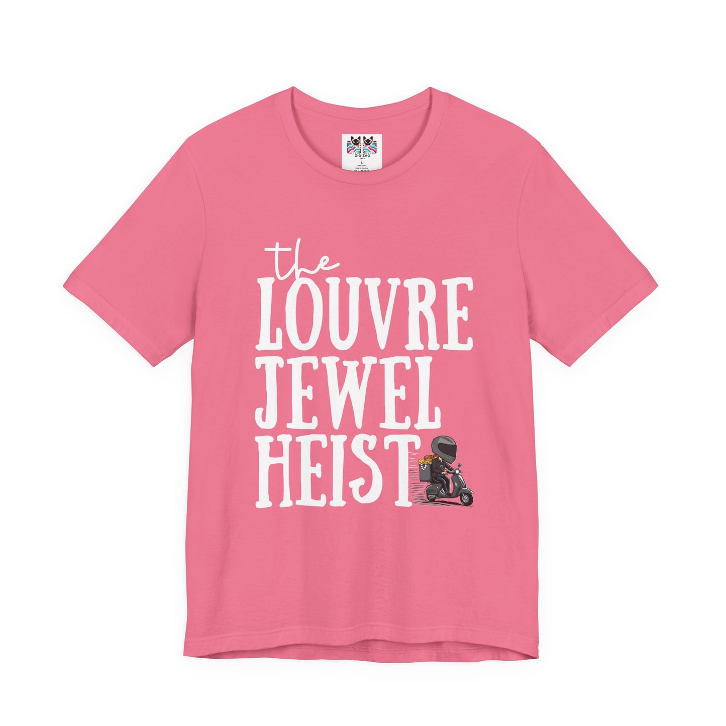The Louvre Jewel Heist – Paris Heist Humor [White Text] T-Shirt